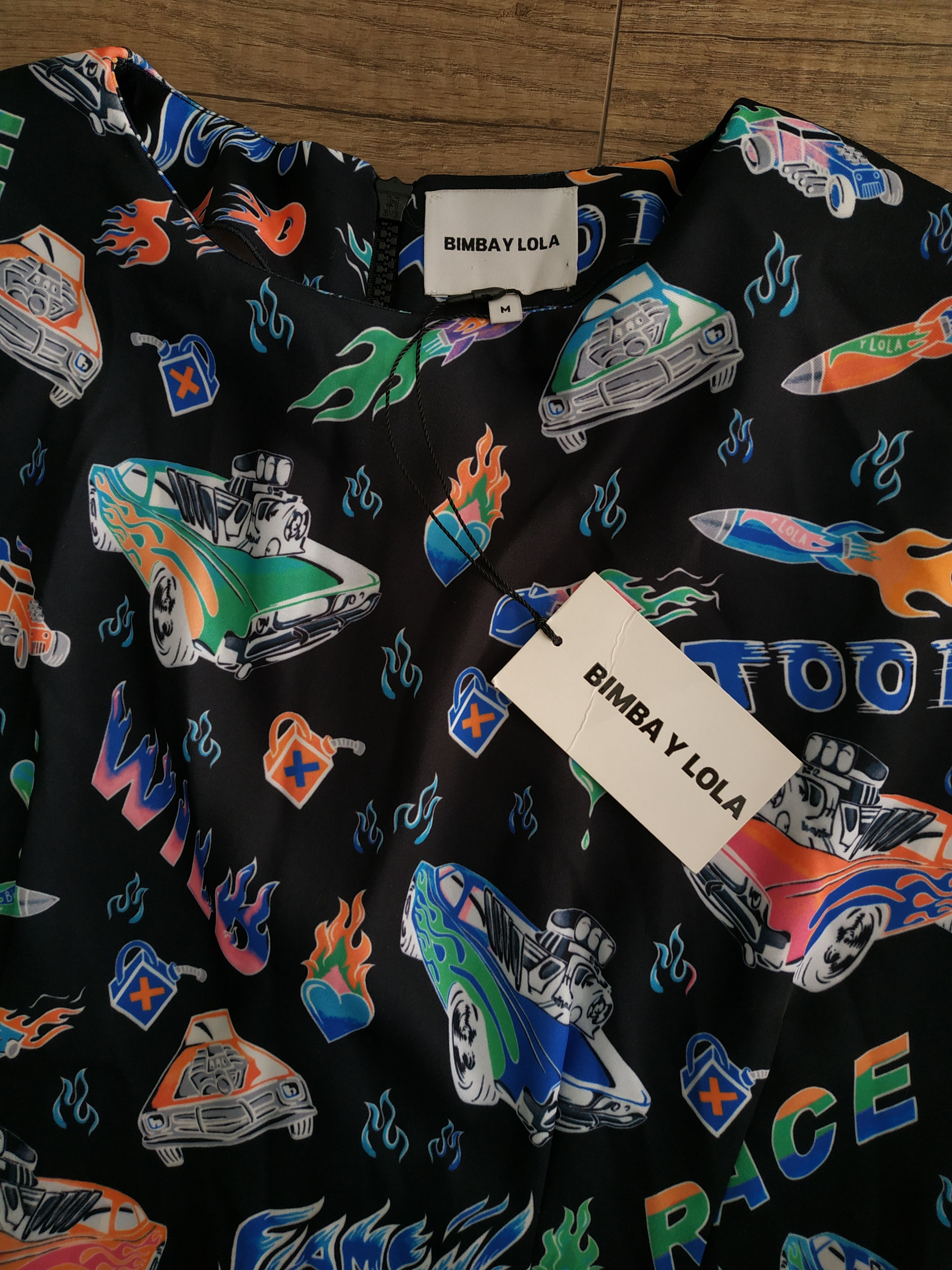 BIMBA Y LOLA Bimba Y Lola 'Cars & Flames' Women's Midi Dress, s. MEDIUM Size M / US 6-8 / IT 42-44 - 7 Thumbnail