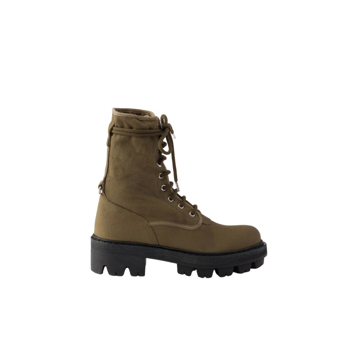 Prada PRADA $1650 Forest Green Canvas Boots New And Authentic (Wom Size US 8.5 / IT 38.5 - 2 Thumbnail