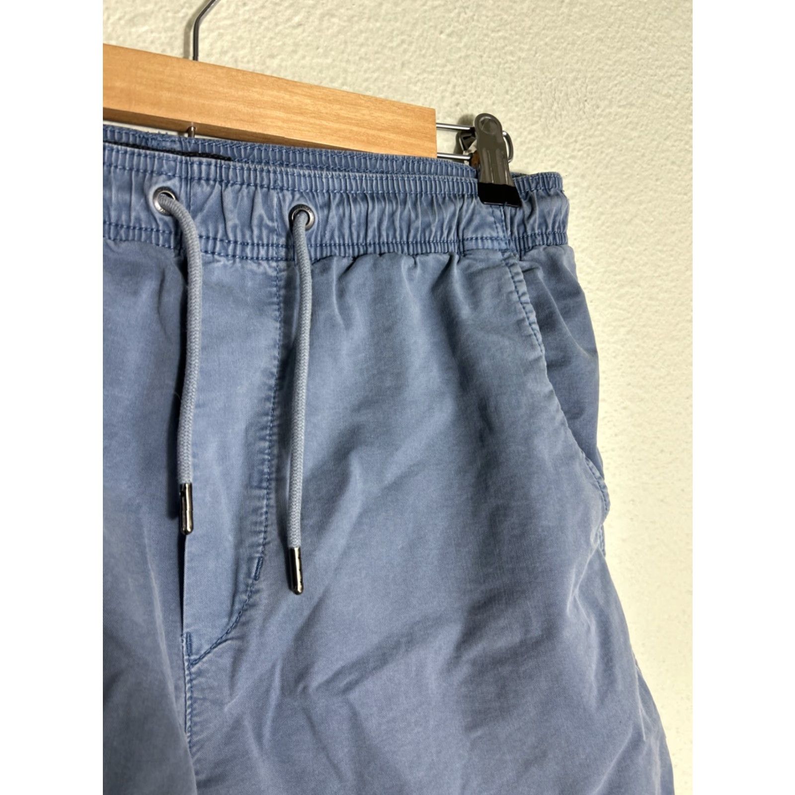 American Eagle Outfitters American Eagle Mens Small Blue Drawstring Shorts Cotton Lyocell 30x6 Size US 29 - 4 Thumbnail