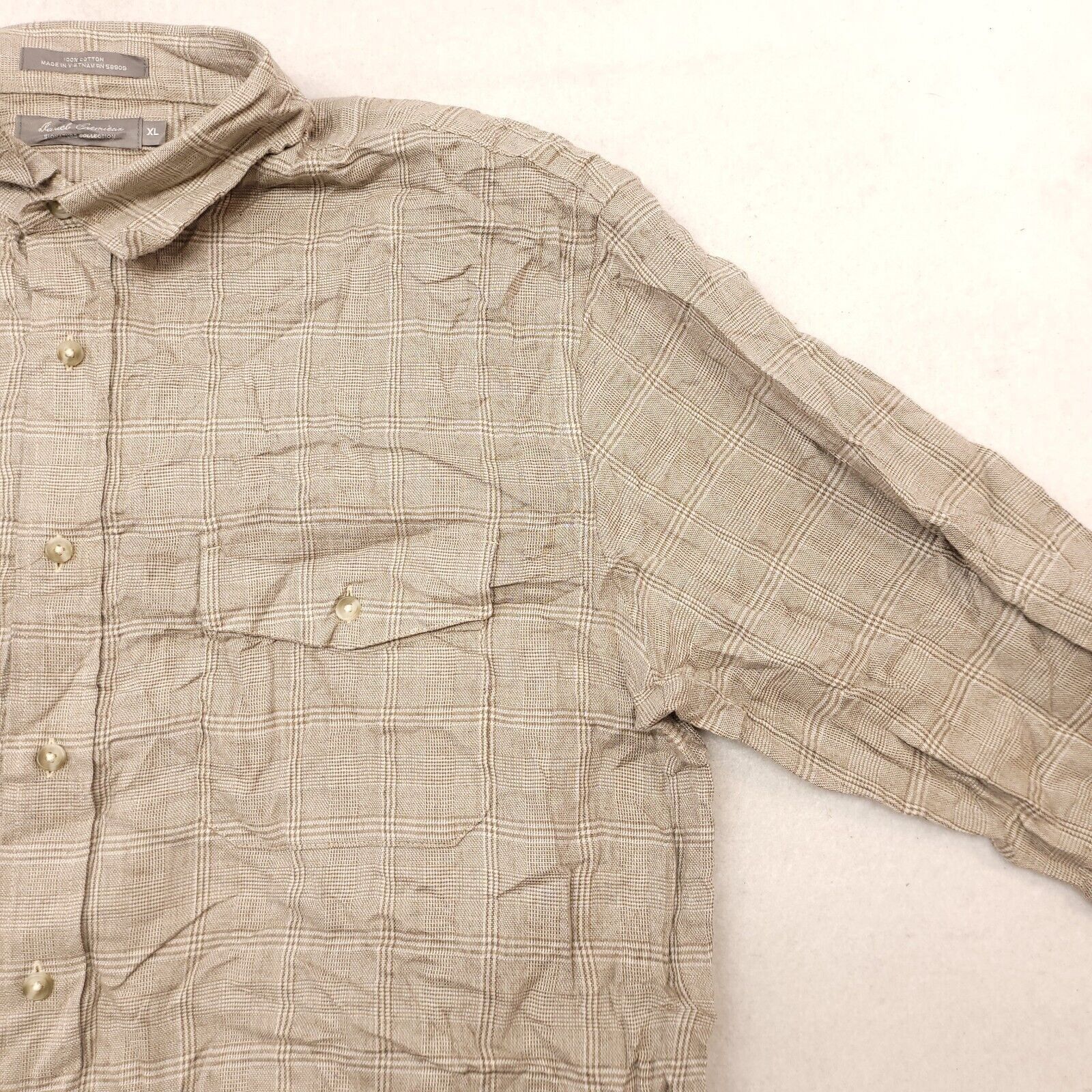 Cremieux Cremieux Classics Tartan Flannel Shirt Mens Size XL Beige Size US XL / EU 56 / 4 - 5 Thumbnail