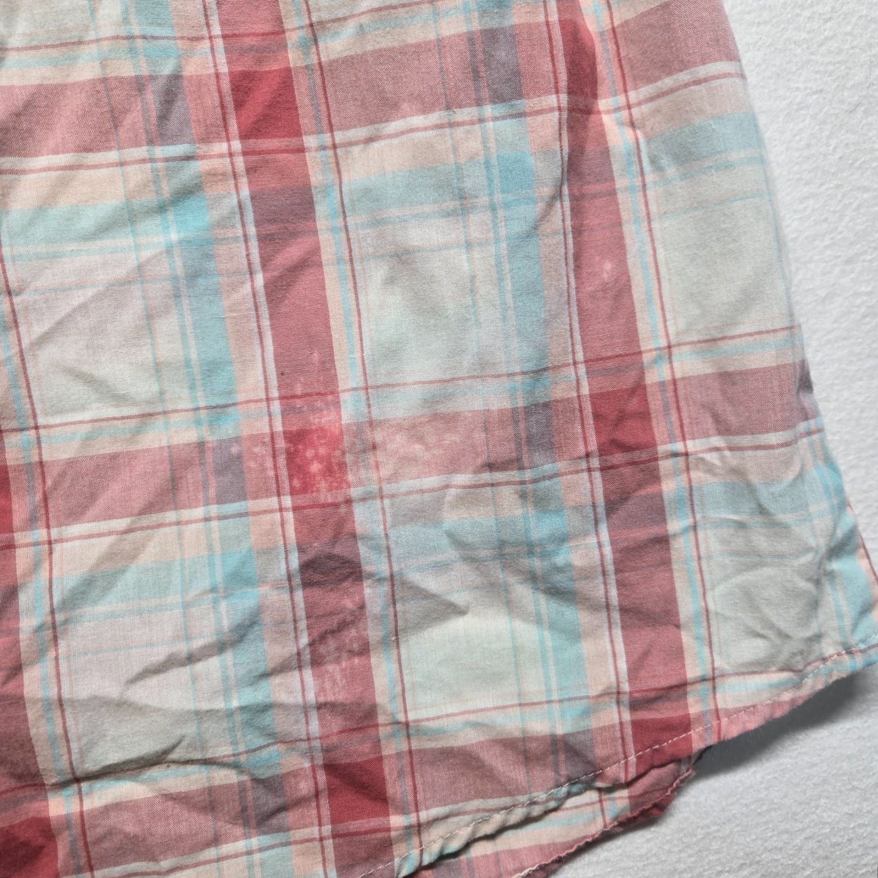 Wrangler Wrangler Shirt Western Multicolor Plaid Short Sleeve Adult Men XL Size 40" / US 18 - 7 Thumbnail
