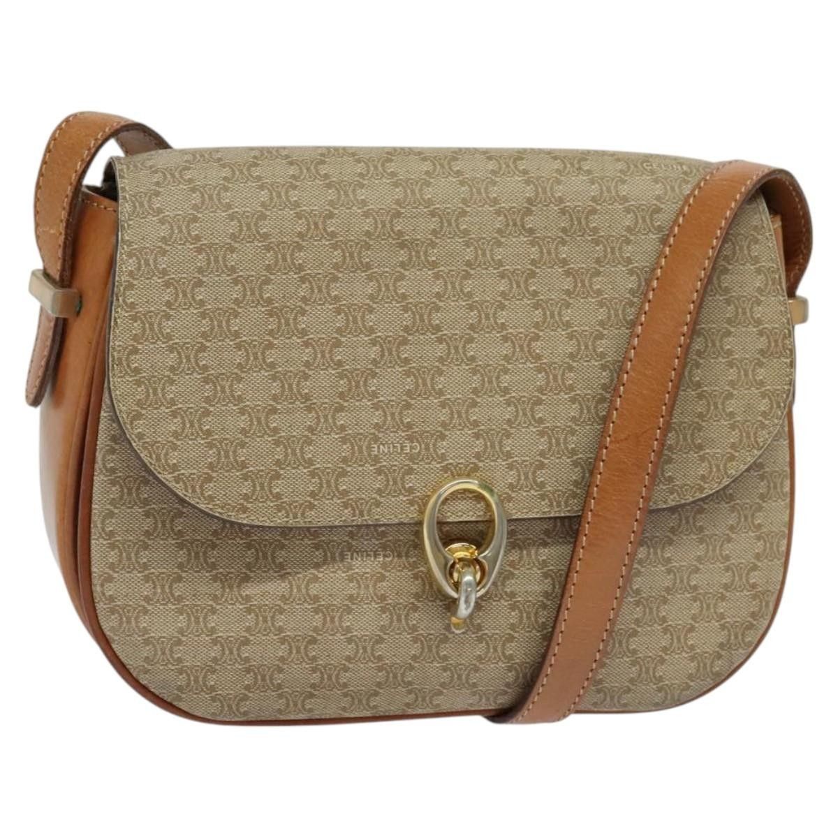 Celine Celine Vintage Macadam Shoulder Bag Canvas and Leather Size ONE SIZE - 1 Thumbnail