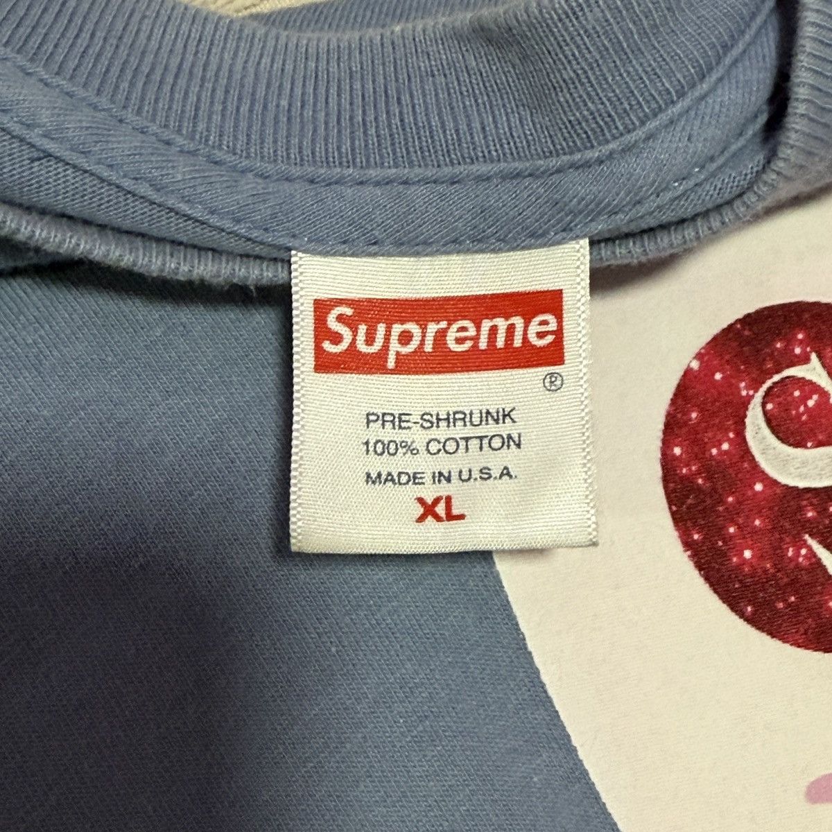Supreme Supreme Super Cream T Shirt Fall/Winter 2019 Blue FW19 Size US XL / EU 56 / 4 - 4 Thumbnail