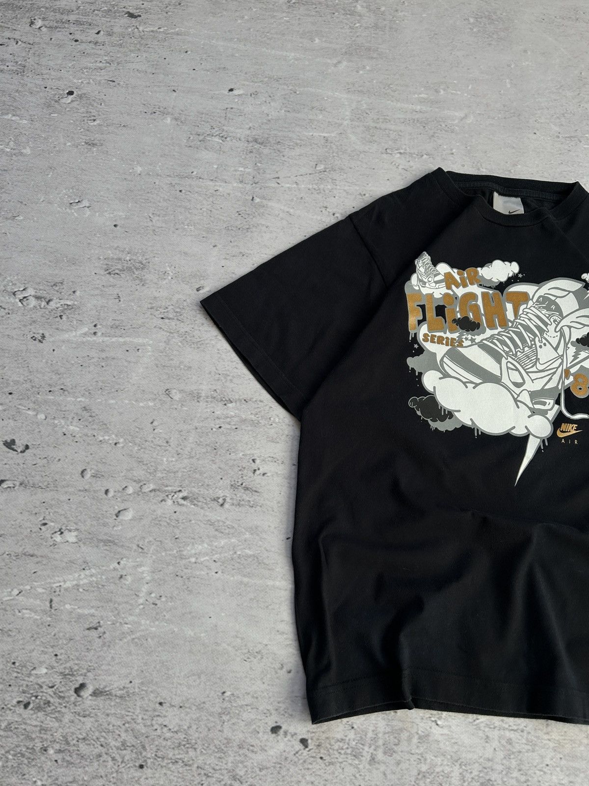 Nike × Vintage Vintage Nike Air Big Logo Black T-shirt 00s Size US S / EU 44-46 / 1 - 5 Thumbnail