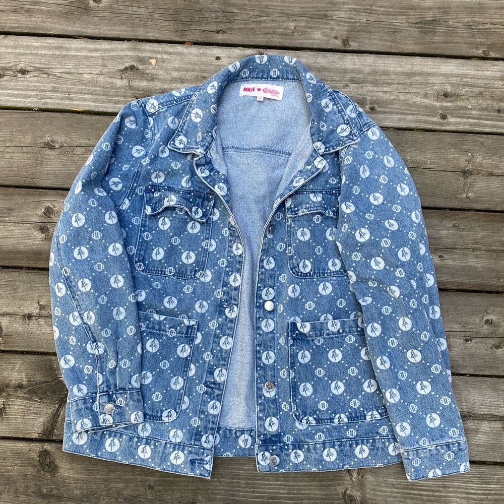 Maje Rare Maje X Sailor Moon Bmoon Monogram Denim Jacket Size 40 Size L / US 10 / IT 46 - 5 Thumbnail