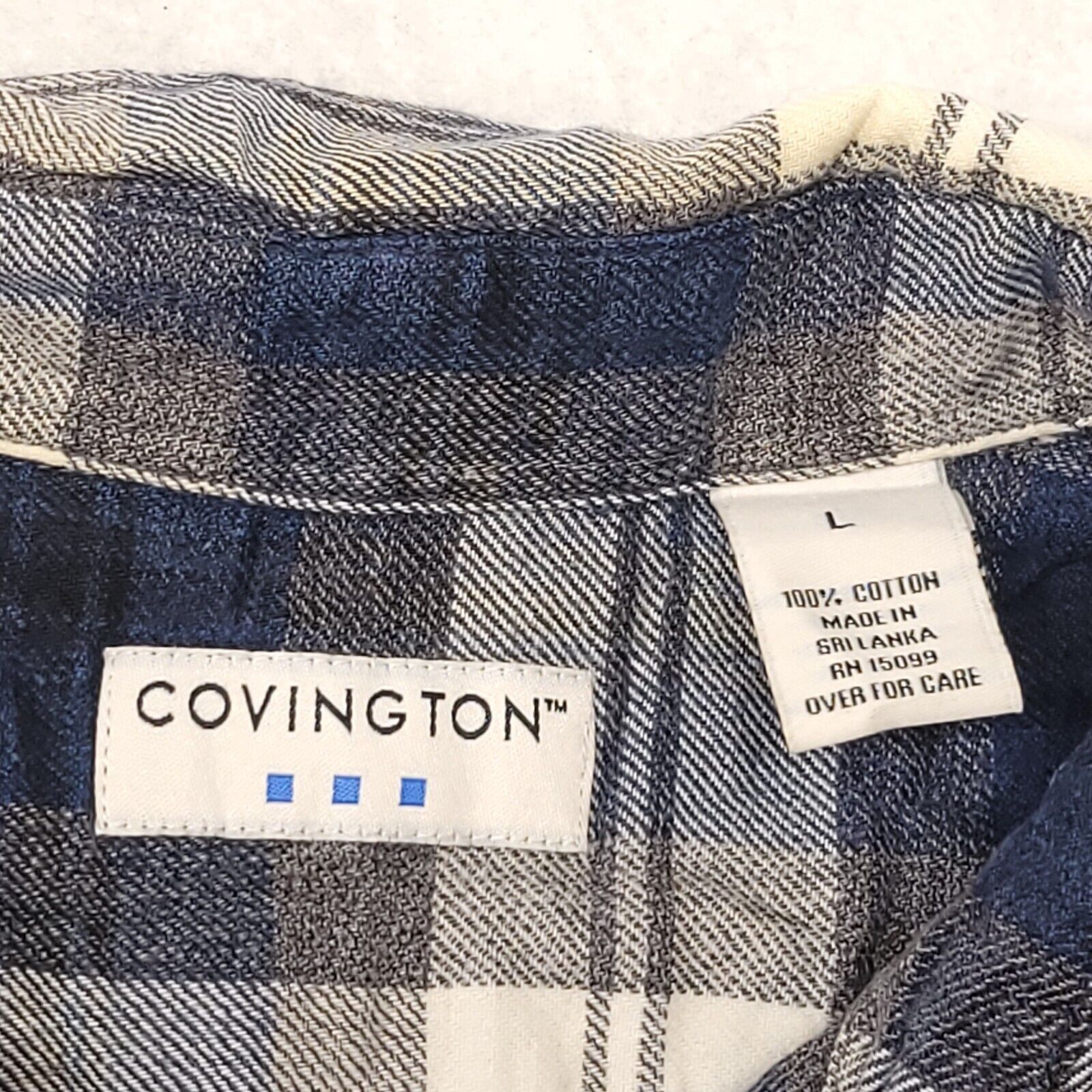 Covington Covington Tartan Flannel Button Shirt Mens Size L Gray Blue Size US L / EU 52-54 / 3 - 3 Thumbnail