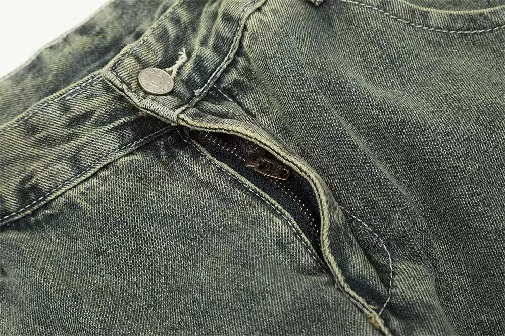 Designer × Vintage Streetwear Cargo Washed Distressed Blue Multi Pockets Jeans Size US 29 - 6 Thumbnail