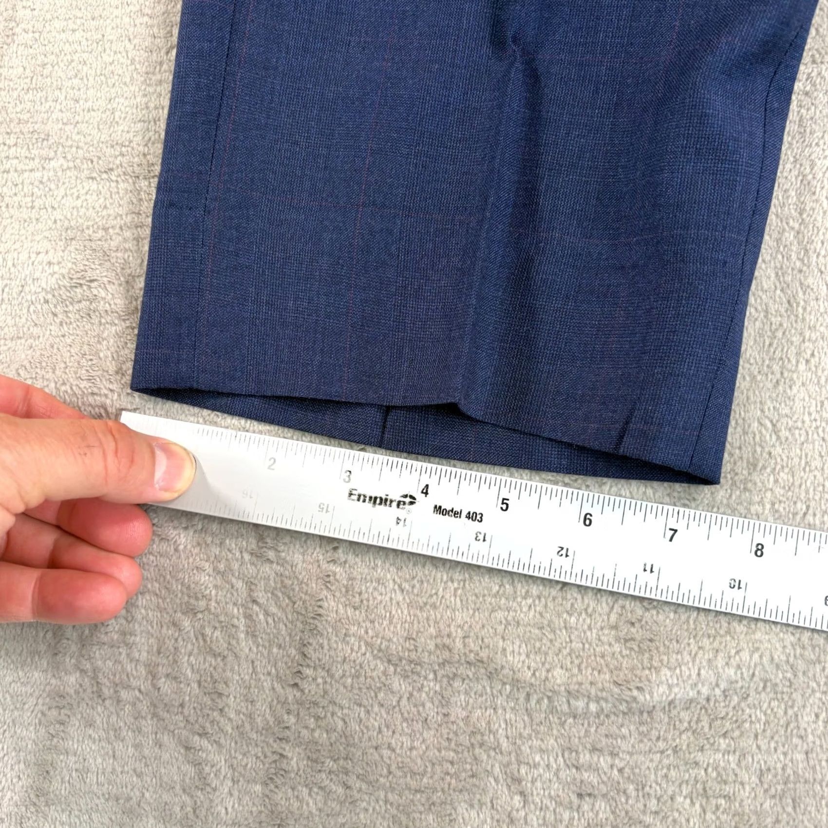 Peter Millar Peter Millar Wool Dress Pants Trousers Flat Front Blue Plaid 38x31 Men Dress Pants Wool Straight Comfortable Regular Fit Mens Size US 38 / EU 54 - 8 Thumbnail