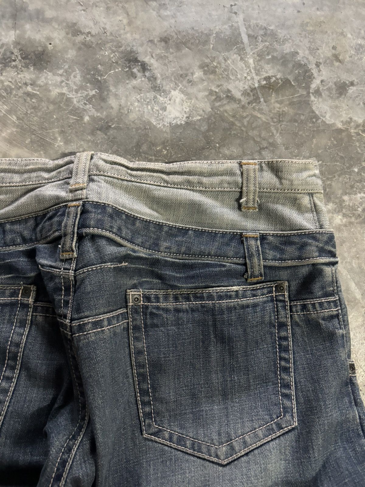 Hysteric Glamour JAPANESE double waist panelled jeans goth punk style Size US 34 / EU 50 - 14 Thumbnail