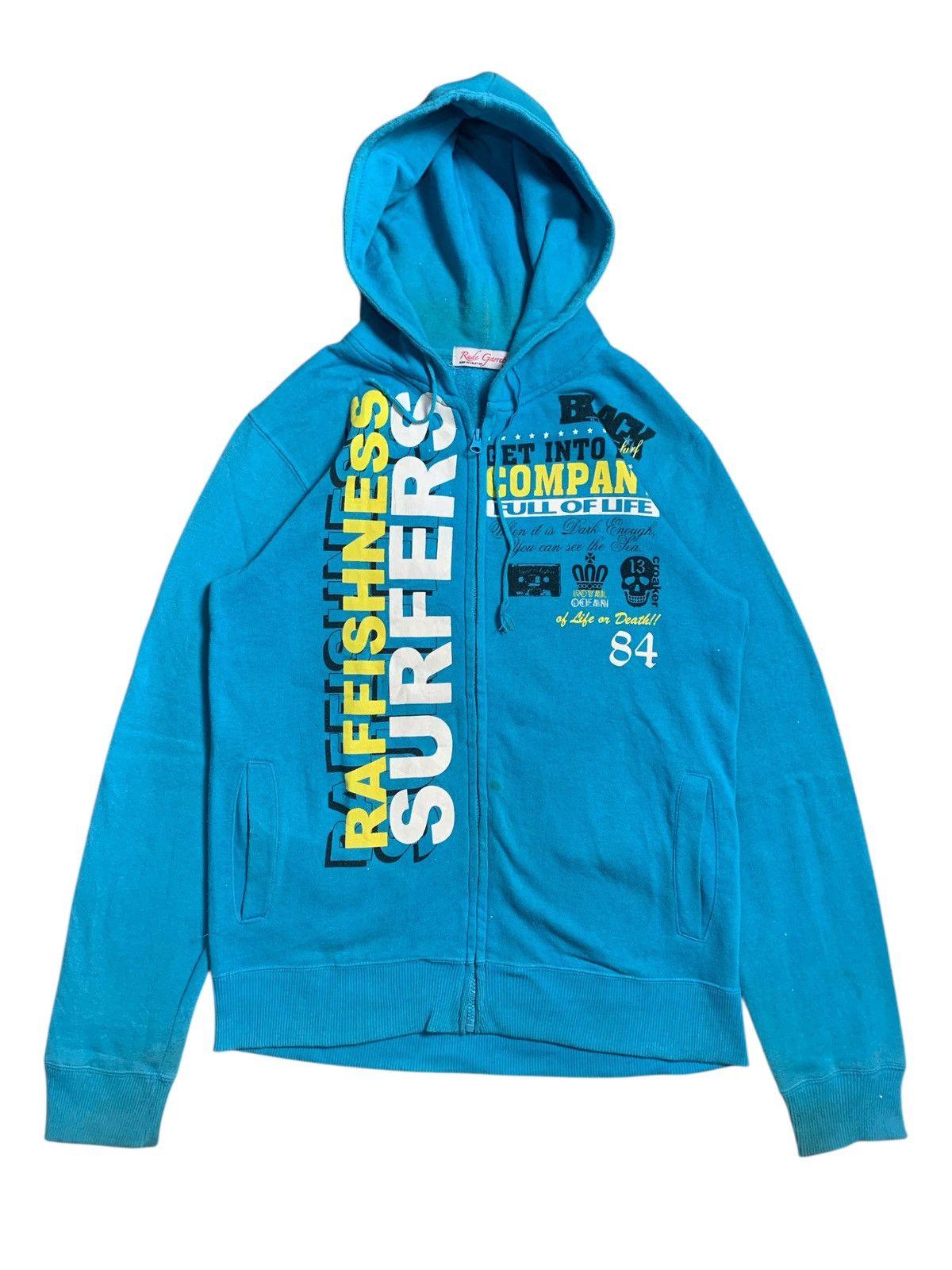 Hysteric Glamour 1990s Lovers Rock - Studded Skeleton Zip Hoodie