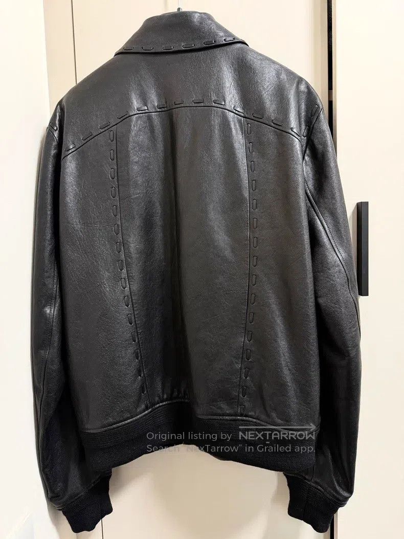 Saint Laurent Paris Saint Laurent Paris Sheep Leather Lapel Leather Jacket Bla Size US L / EU 52-54 / 3 - 3 Thumbnail