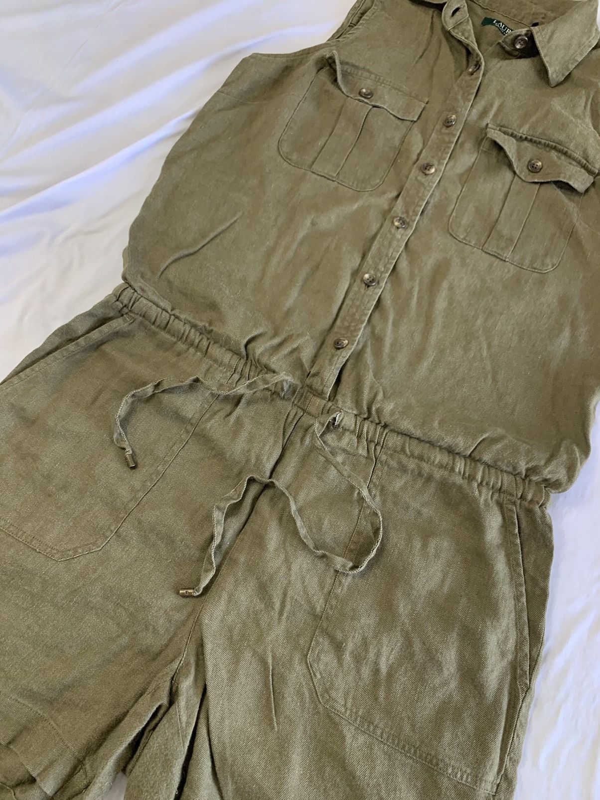 Dark green jumpsuit romper from ralph laurent