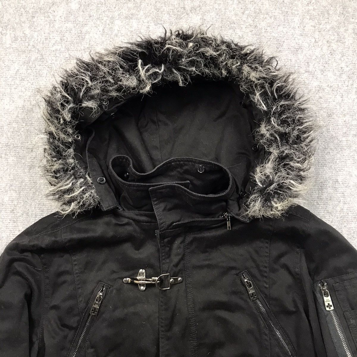 If Six Was Nine × Japanese Brand FUR HOODIES SHO BERNINGS BLACK JACKET Size US L / EU 52-54 / 3 - 3 Thumbnail