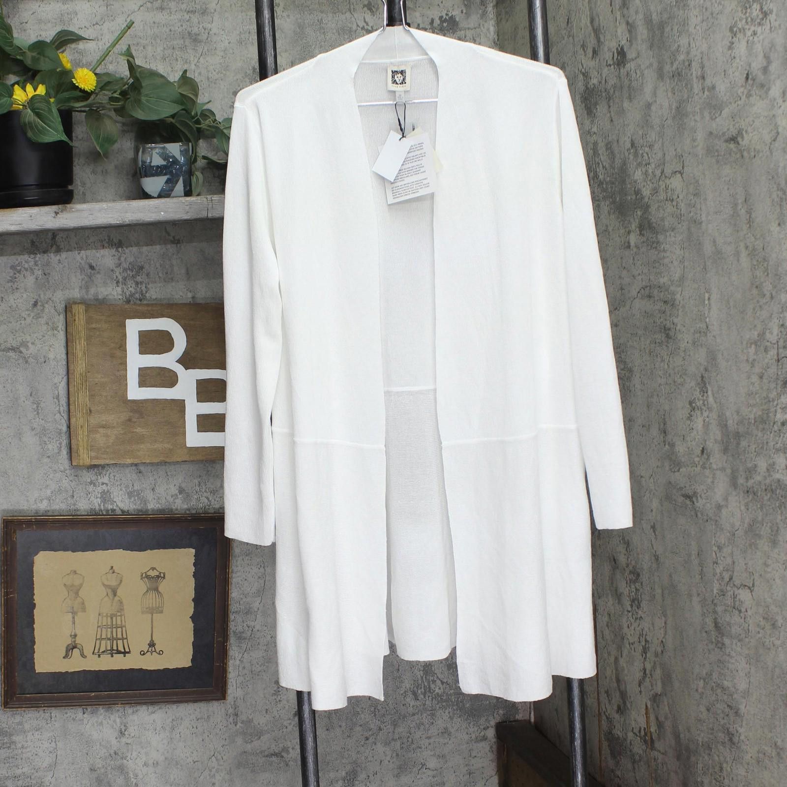Other Nwt Anne Klein Monterey Cardigan 10888023 Bright White 0x Size L / US 10 / IT 46 - 1 Thumbnail