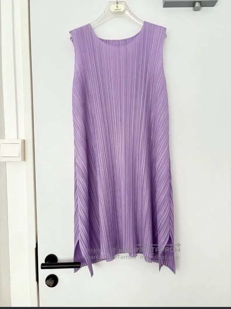 Issey Miyake Issey Miyake Light Purple Long Top Short Dress Size L / US 10 / IT 46 - 1 Thumbnail