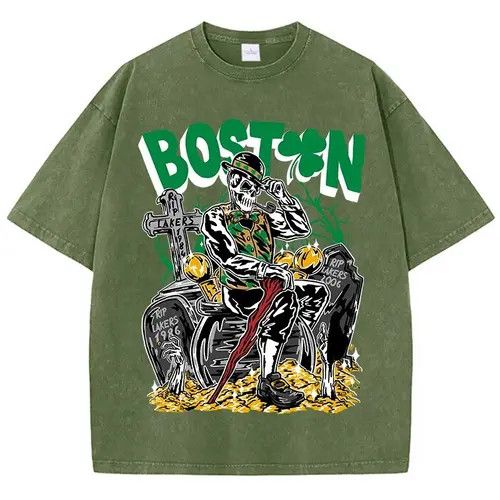 Japanese Brand × Vintage Boston Skeletons 100% Cotton Size US L / EU 52-54 / 3 - 4 Thumbnail