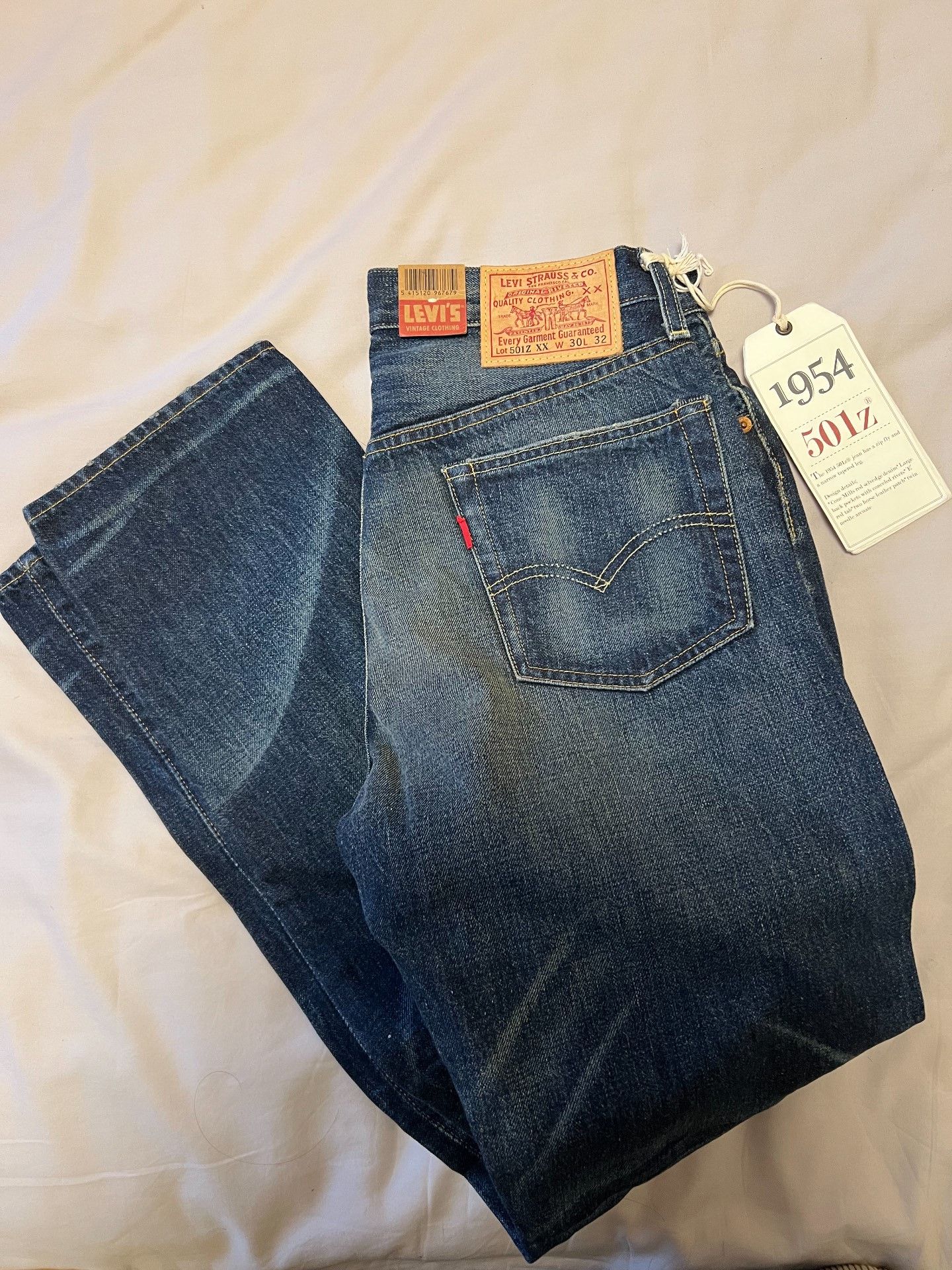 Levi's Vintage Clothing Levi's LVC 1954 501Z USA Made Size US 30 / EU 46 - 1 Thumbnail