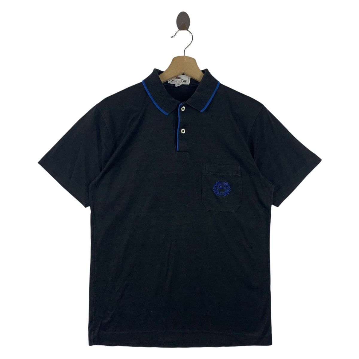 Longchamp × Vintage Vintage LONGCHAMP small logo embroidery pocket polo tee Size US S / EU 44-46 / 1 - 1 Thumbnail