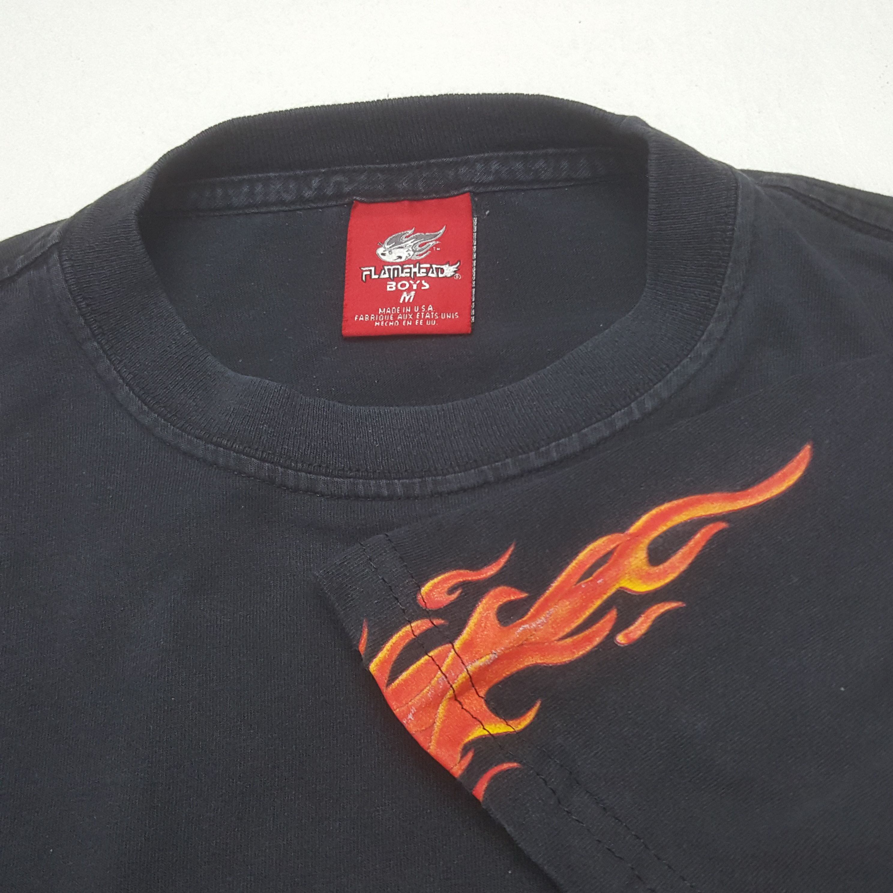 Vintage Vintage Flamehead American Skateboard Tshirt C319N39 Size US S / EU 44-46 / 1 - 5 Thumbnail