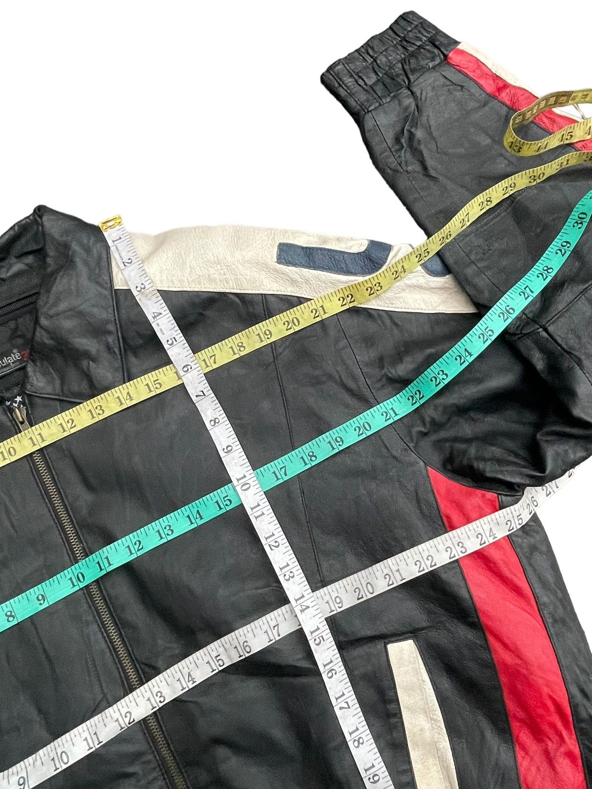 Vintage Usa Flag Leather Jacket Size US XL / EU 56 / 4 - 21 Thumbnail