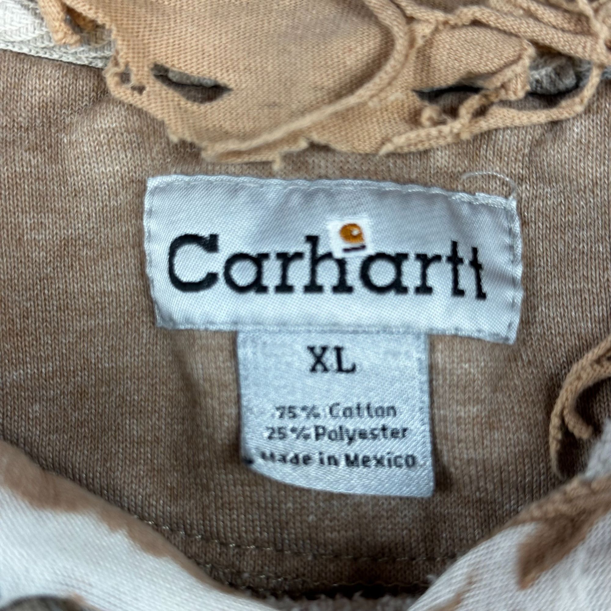 Carhartt Carhartt XL Distressed Brown Hoodie Sweatshirt 75% Cotton 25 Size US XL / EU 56 / 4 - 3 Thumbnail