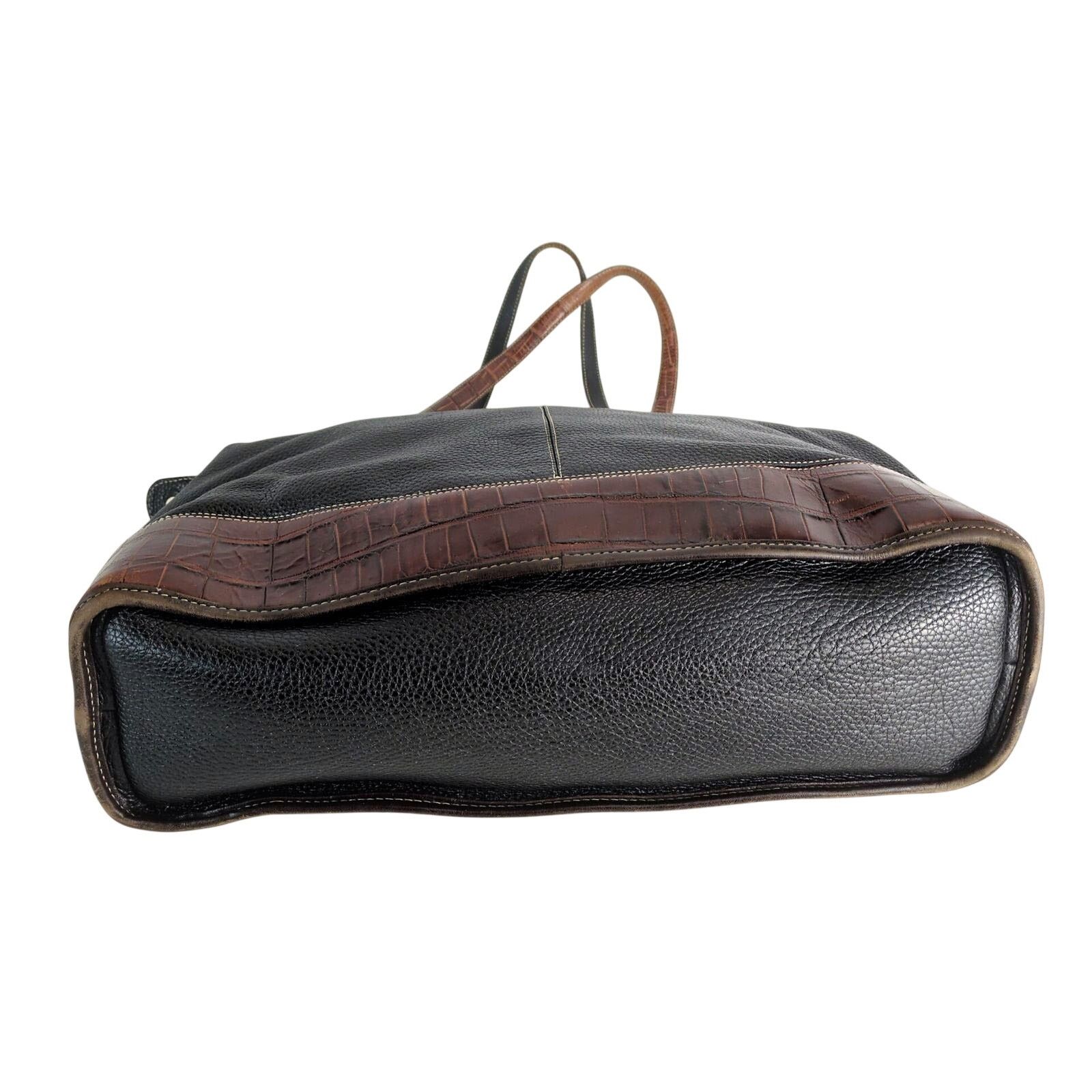 Brighton Vintage Brighton Black Pebble Leather 16" Shoulder Bag Purse Size ONE SIZE - 7 Thumbnail