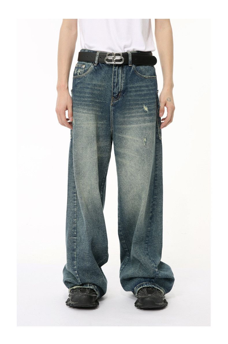 Japanese Brand American retro high street patchwork ripped jeans Size US 32 / EU 48 - 2 Thumbnail