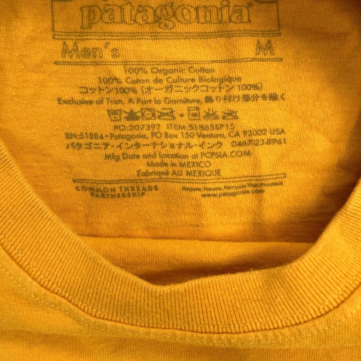 Patagonia Patagonia P-6 Back Logo Organic Cotton Short Sleeve Shirt M Yellow Size US M / EU 48-50 / 2 - 4 Thumbnail