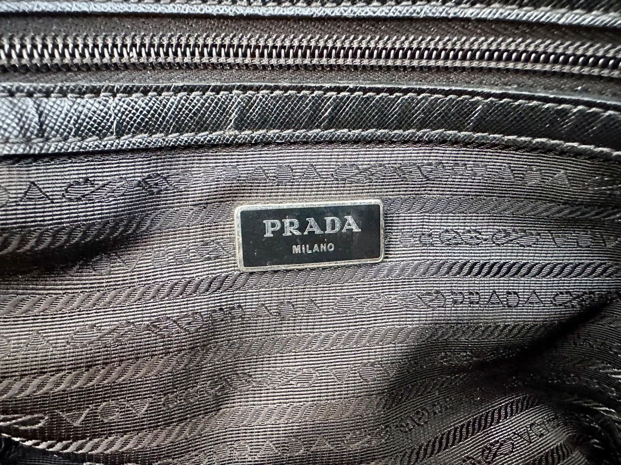 Prada Authentic Prada Tessuto Saffiano Leather Briefcase Size ONE SIZE - 9 Thumbnail