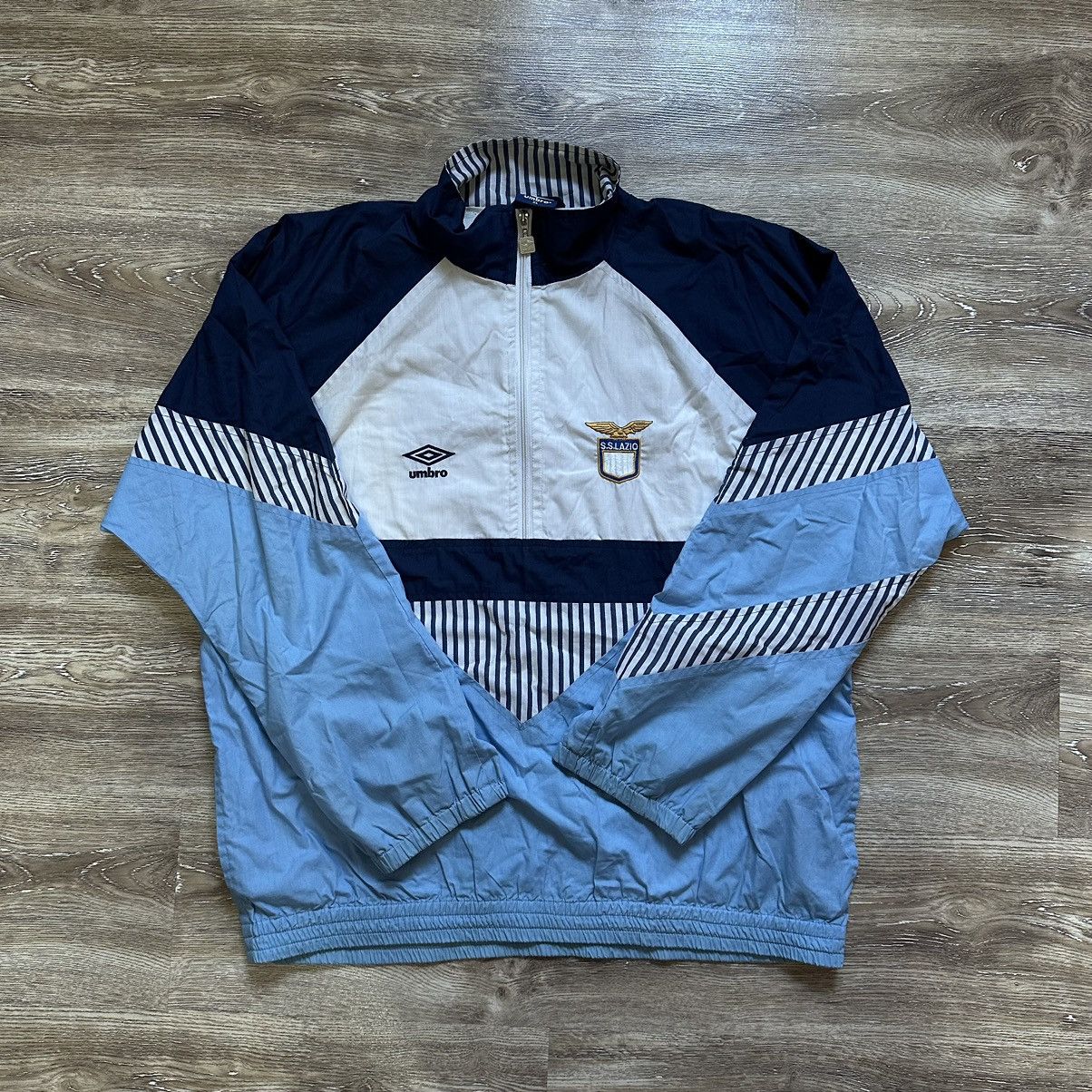 Vintage Lazio Umbro 1990s 1/4 Zip Track Top Training Jacket
