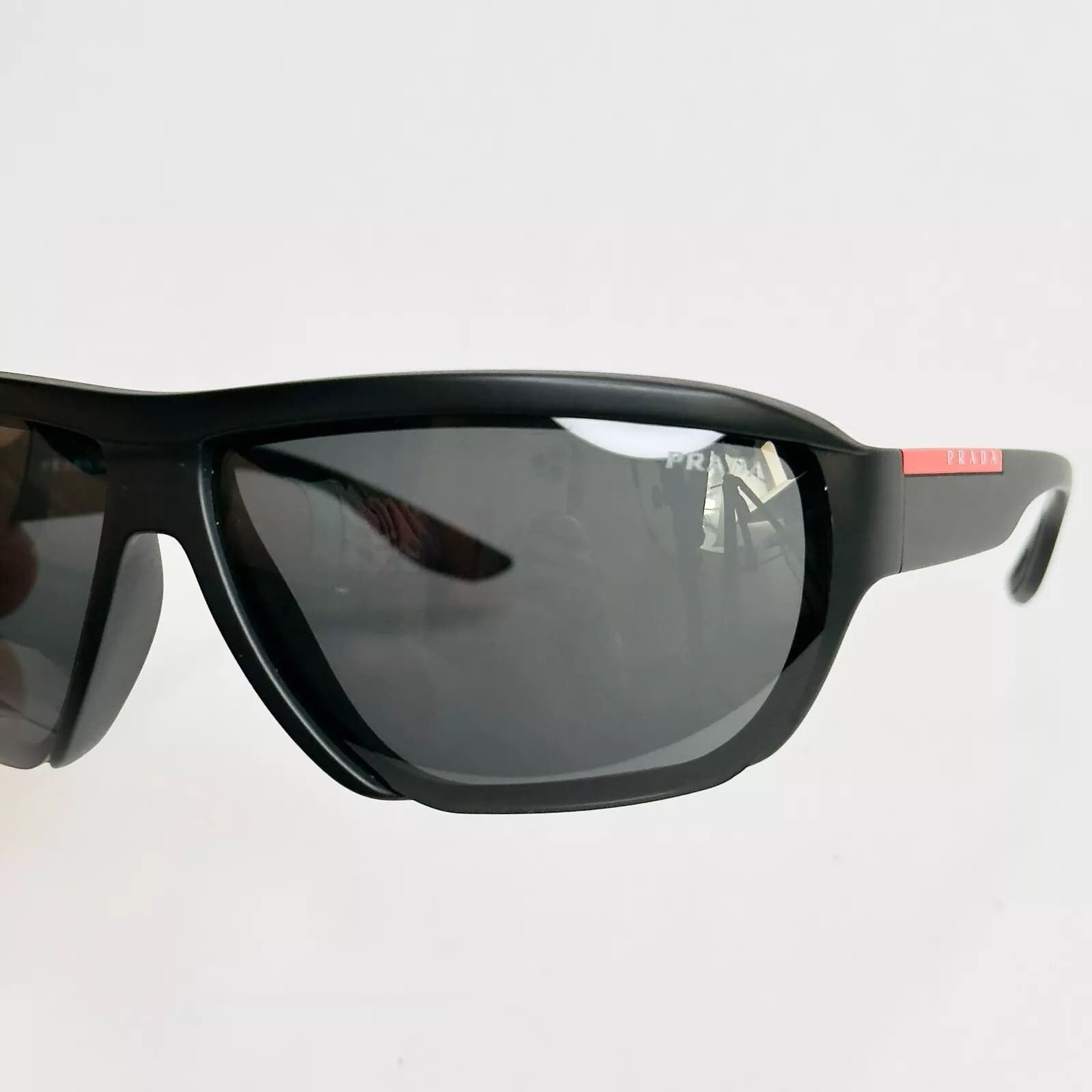 Prada PRADA 09V Linea Rossa Sport Nylon Sunglasses Black PS09VS Size ONE SIZE - 7 Thumbnail