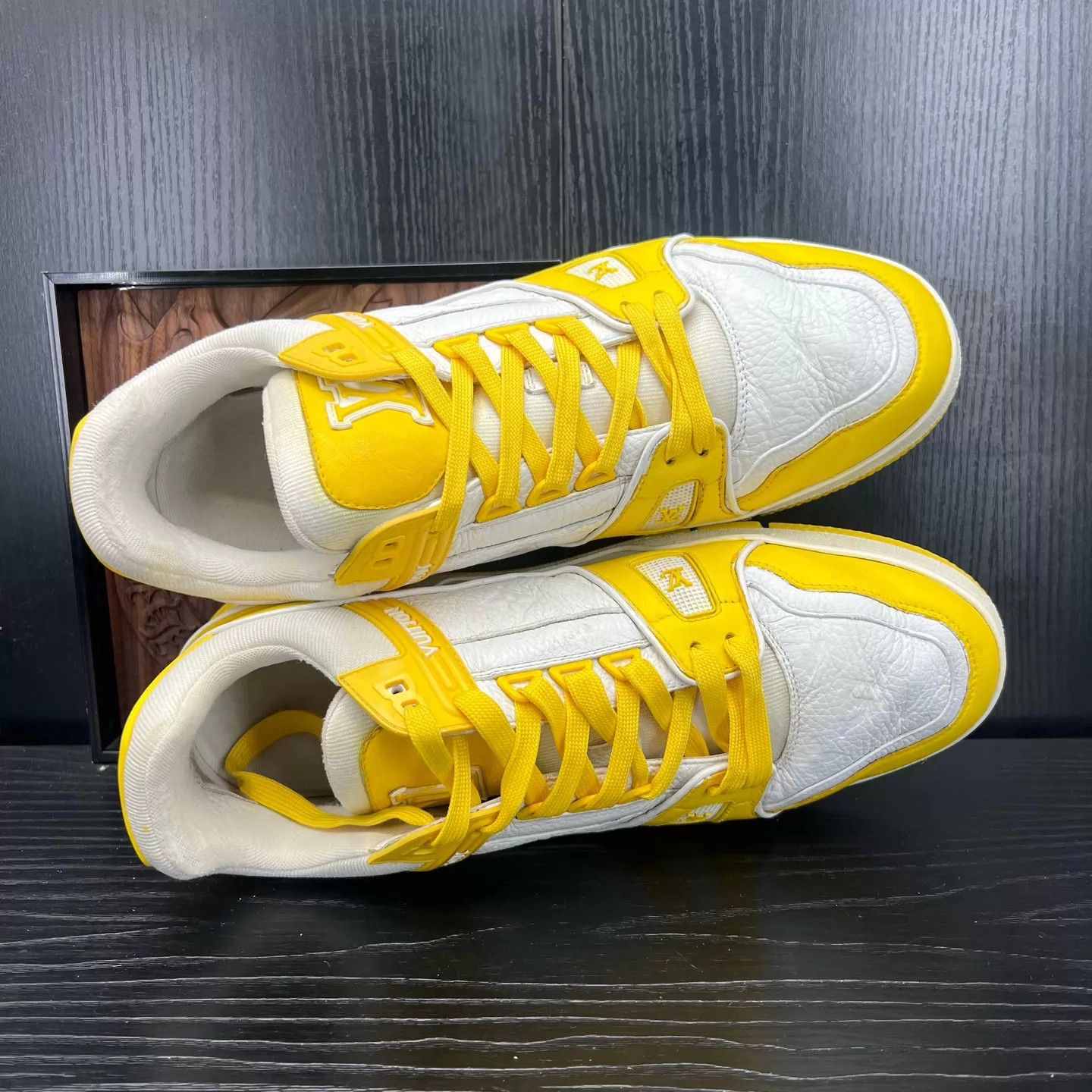 Louis Vuitton LV Trainer White Yellow 44 Size US 11 / EU 44 - 7 Thumbnail
