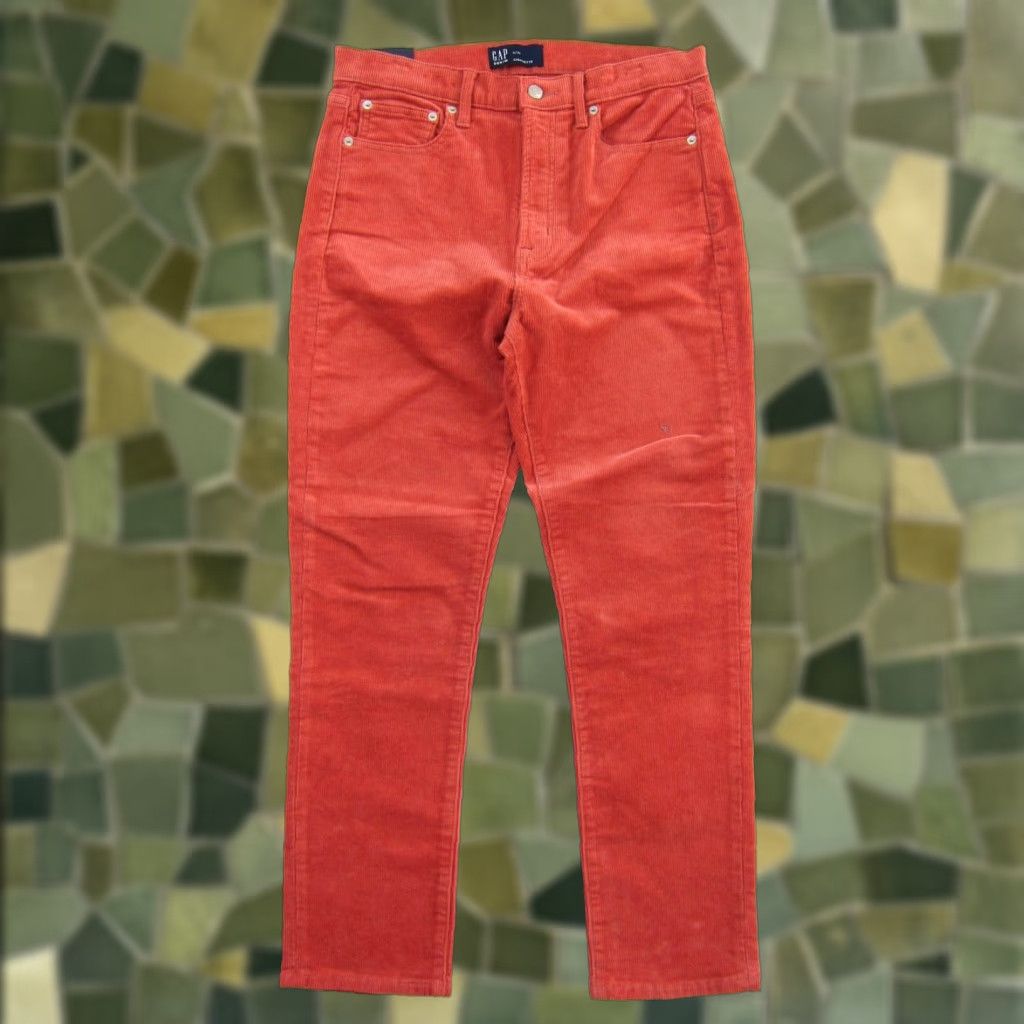 Gap GAP Pink High Rise Slim Straight Corduroy Pants / 8 | NWT | Cotton Stretch | Women’s Cigarette Pant | 29” Inseam Size 30" / US 8 / IT 44 - 1 Thumbnail