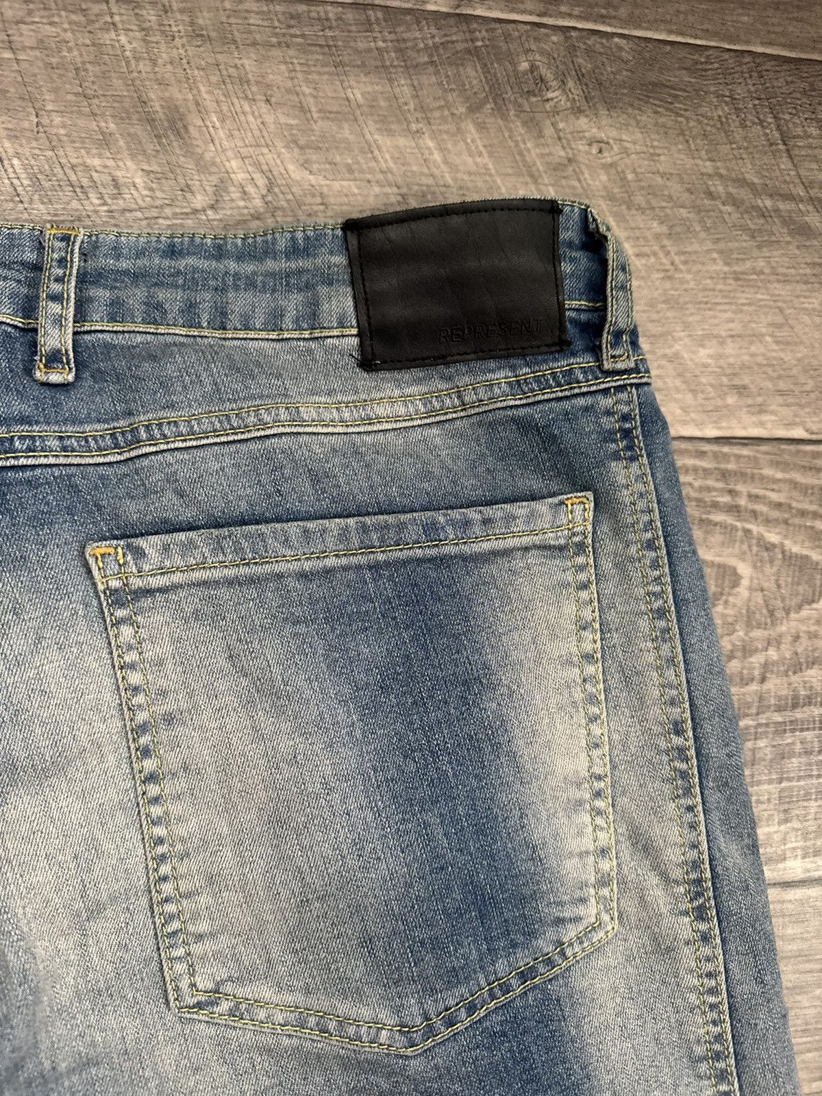 Represent Clo. Represent Biker Denim Sand Blue Pants Jeans Size US 32 / EU 48 - 14 Thumbnail