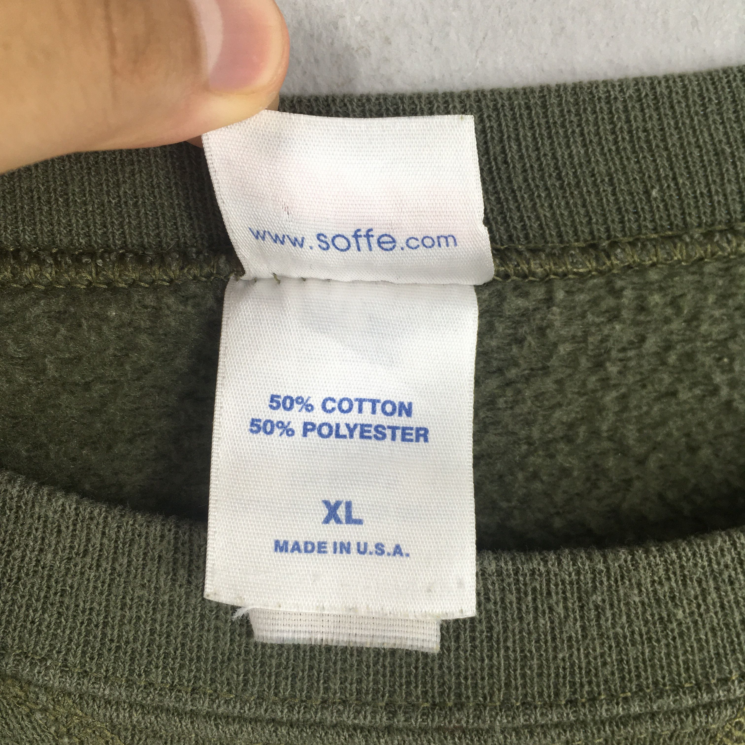 Soffe Vintage 90's Usmc Marines Green Sweatshirt XLarge Size US XL / EU 56 / 4 - 6 Thumbnail
