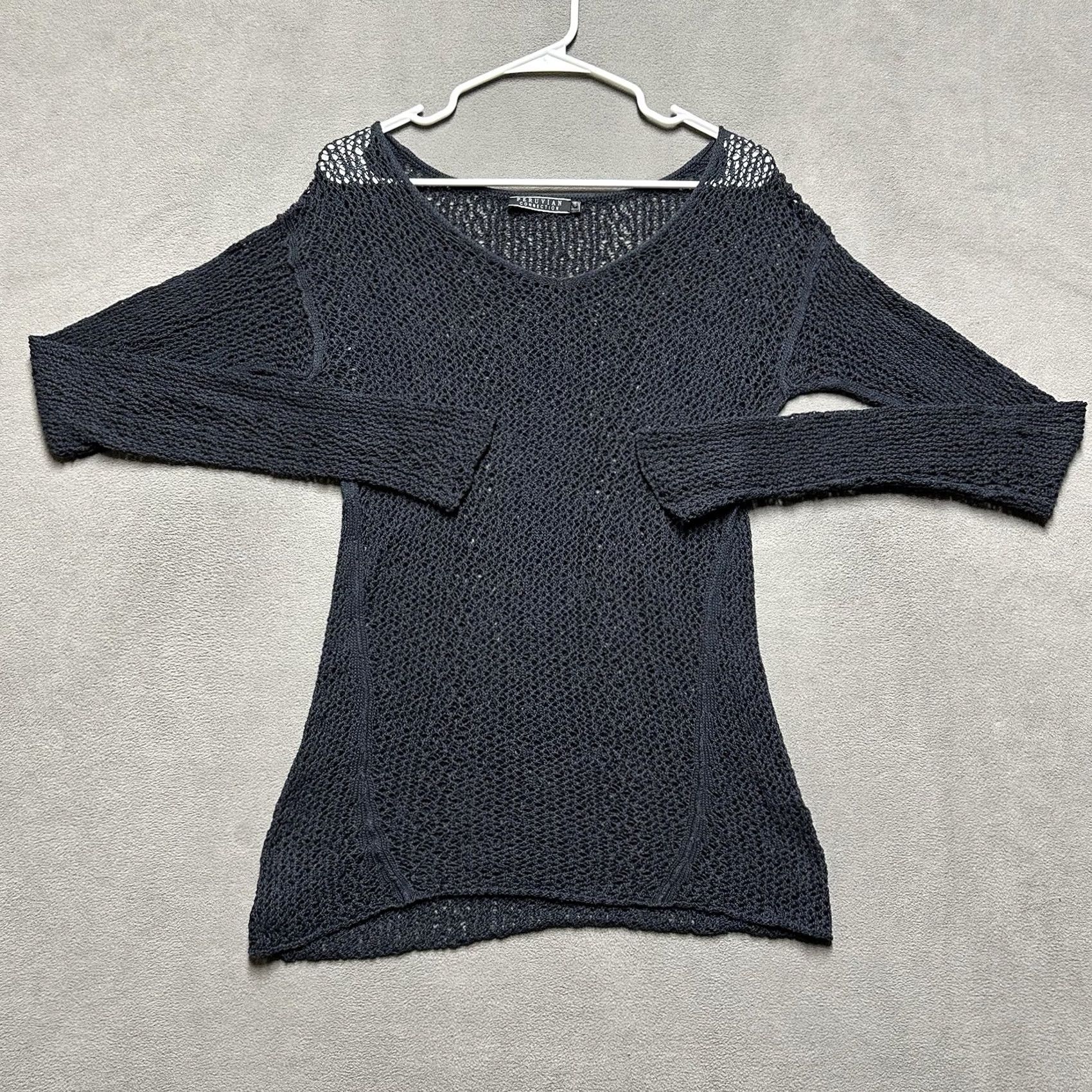 Vintage VINTAGE Peruvian Connection Tunic Top Womens Small Blue Pima Cotton Lightweight Sweater Size S / US 4 / IT 40 - 2 Thumbnail