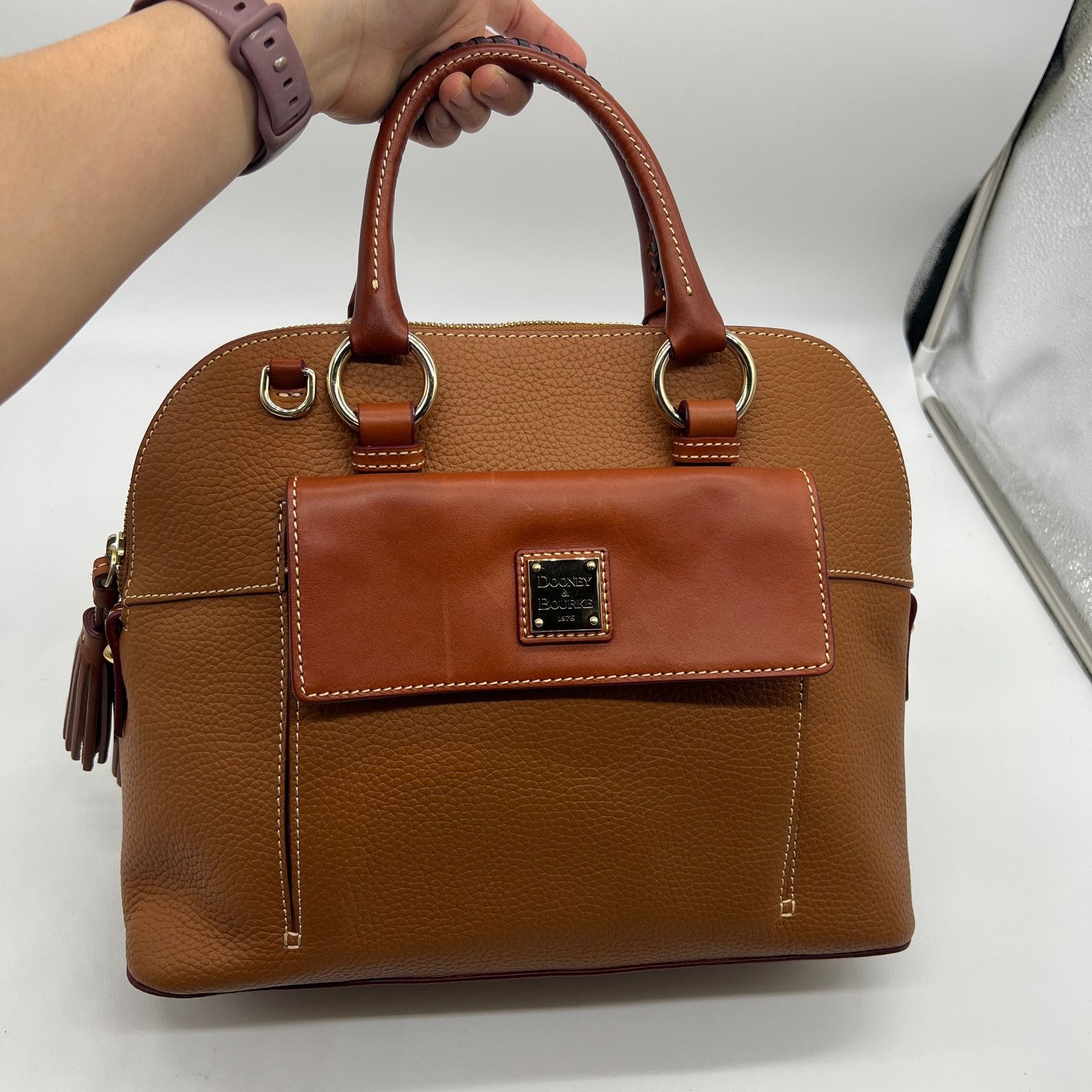 Dooney & Bourke Dooney & Bourke Pebble Leather Aubrey Satchel Satchel Size ONE SIZE - 2 Thumbnail