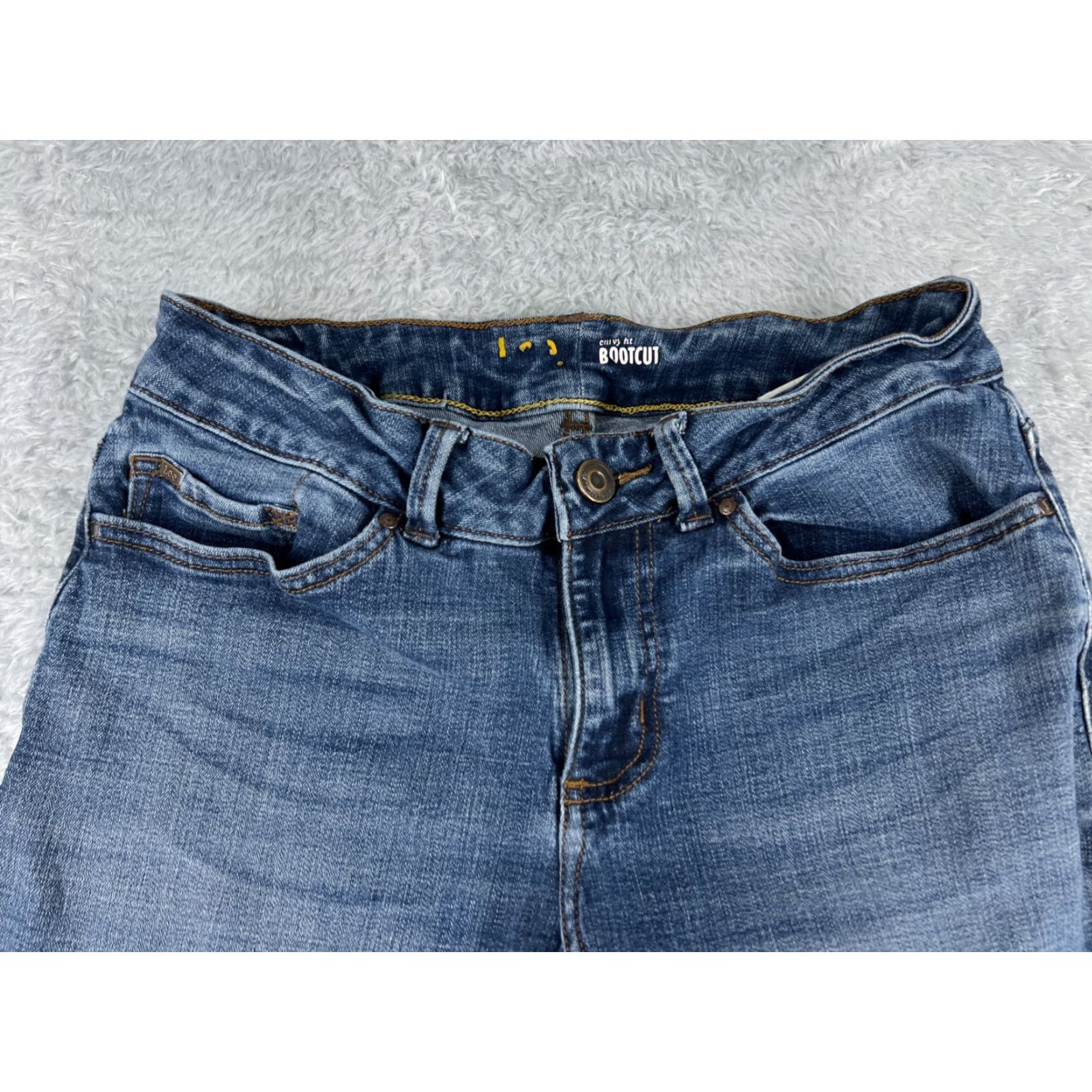 Lee Lee Jeans Womens 26x28 Blue Denim Bootcut Mid Rise Cotton Blend Size 26" / US 2 / IT 38 - 4 Thumbnail
