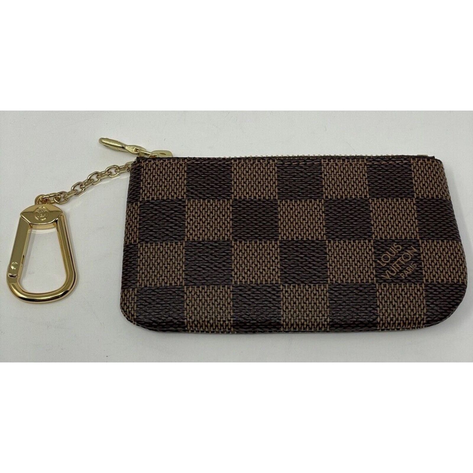 Louis Vuitton NEW LOUIS VUITTON Key Pouch Cles Damier Ebene Coin Card Size ONE SIZE - 4 Thumbnail