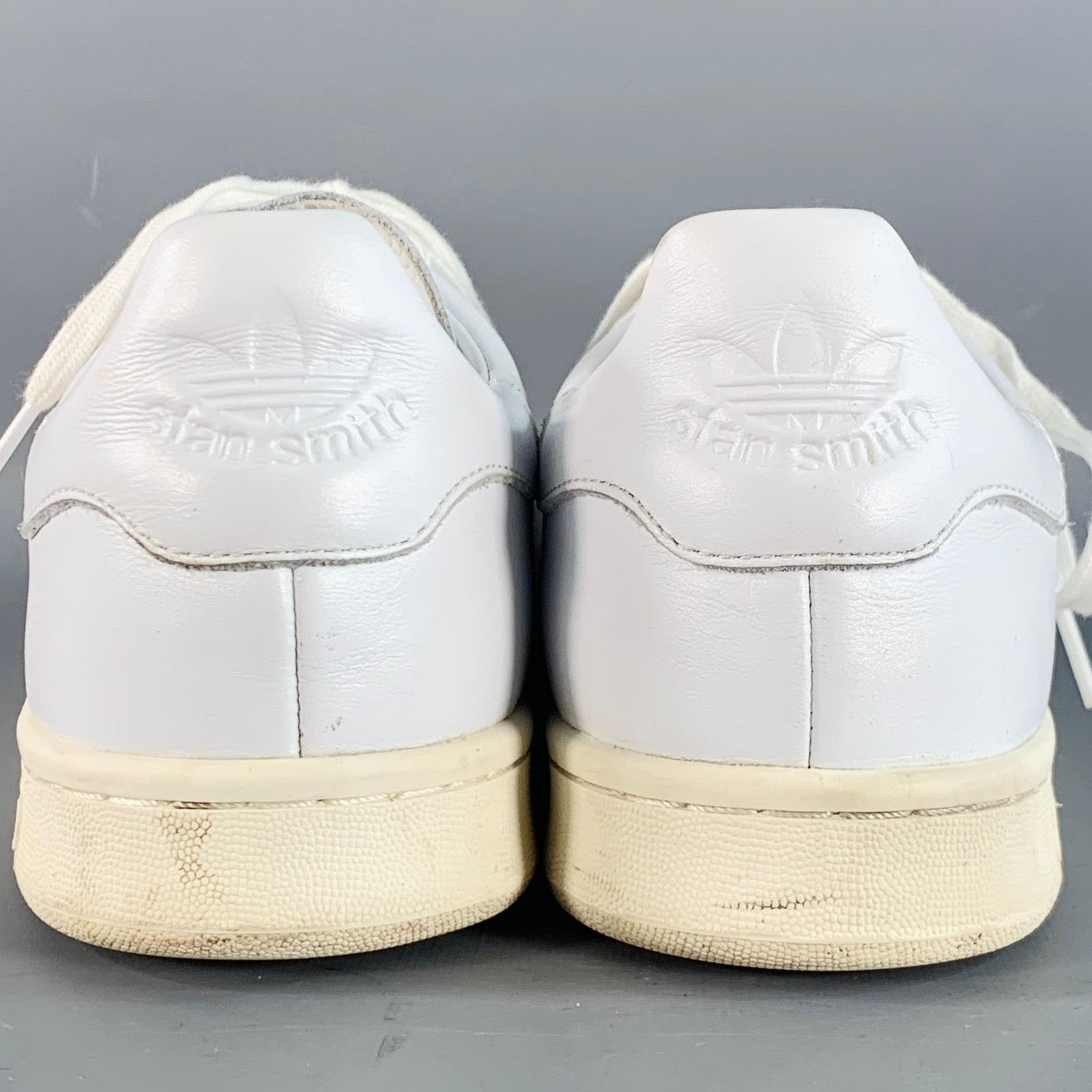 Adidas Size 13 White Leather Low Top Lace-Up Sneakers Size US 13 / EU 46 - 3 Thumbnail