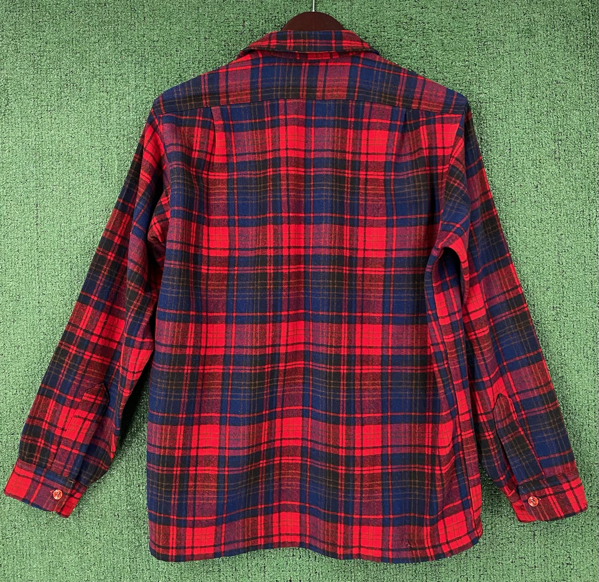 Pendleton 70’s Pendleton Wool Plaid Flap Pocket Flannel Shirt Medium Size US M / EU 48-50 / 2 - 7 Thumbnail