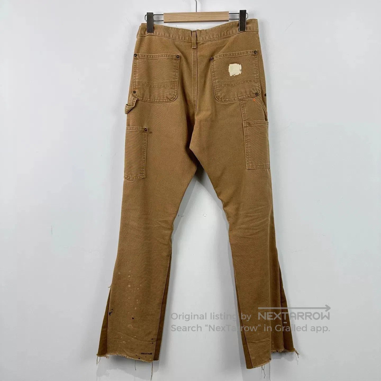 Gallery Dept. Beige Distressed Paint Splatter Casual Pants Size 28. Size US 28 / EU 44 - 2 Thumbnail