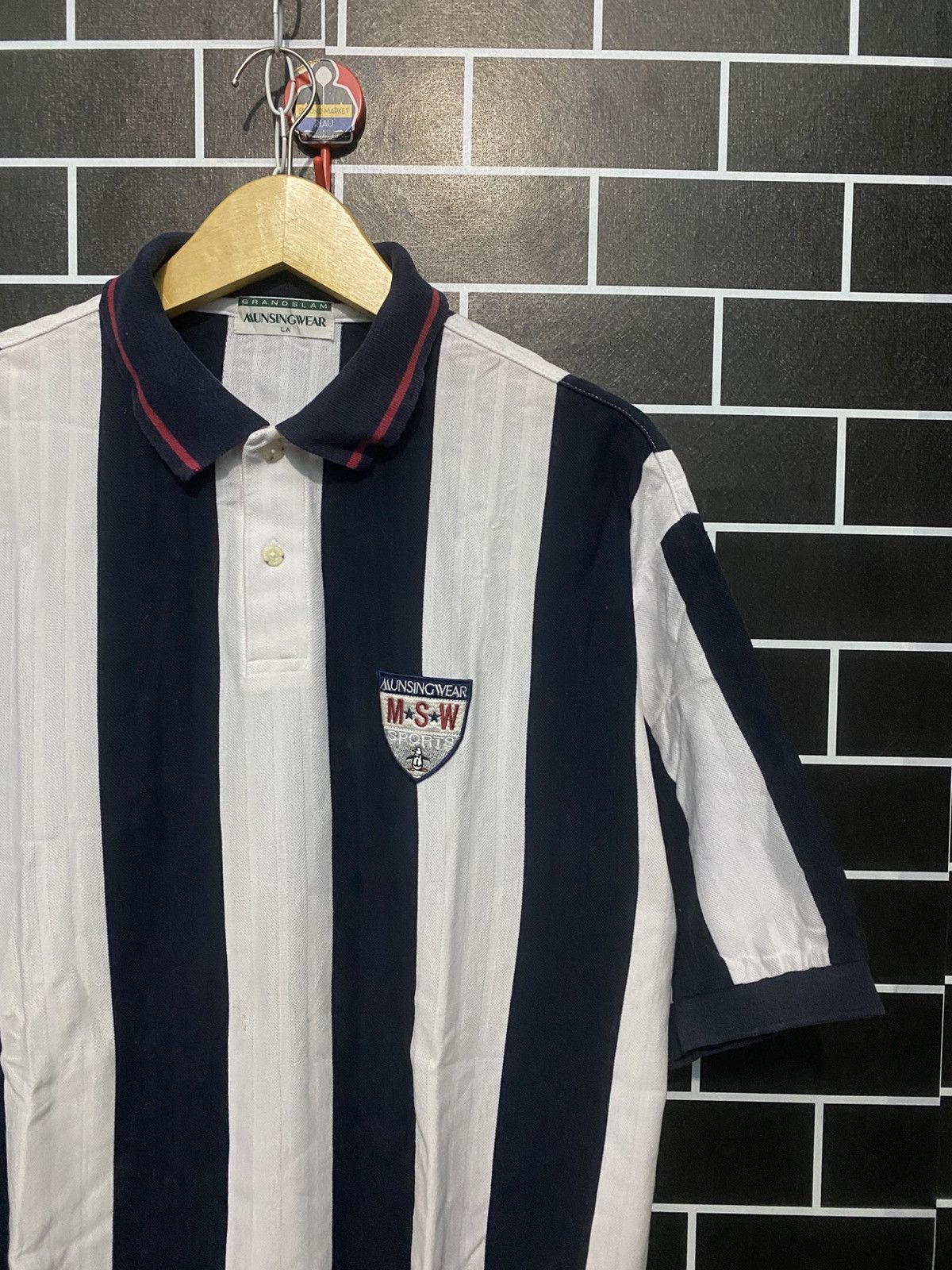 Grand Slam Vintage grand slam munsingwear poloshirt striped Size US XXL / EU 58 / 5 - 2 Thumbnail