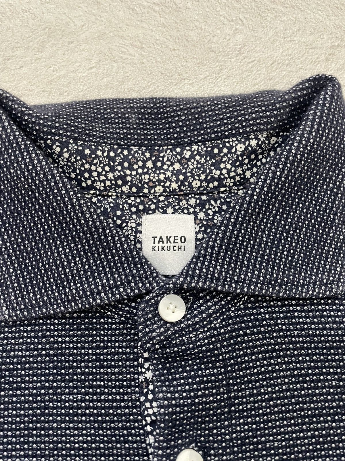 If Six Was Nine 2000s Takeo Textured Knit Polo Shirt Navy ifsix LGB hysteric Size US L / EU 52-54 / 3 - 4 Thumbnail