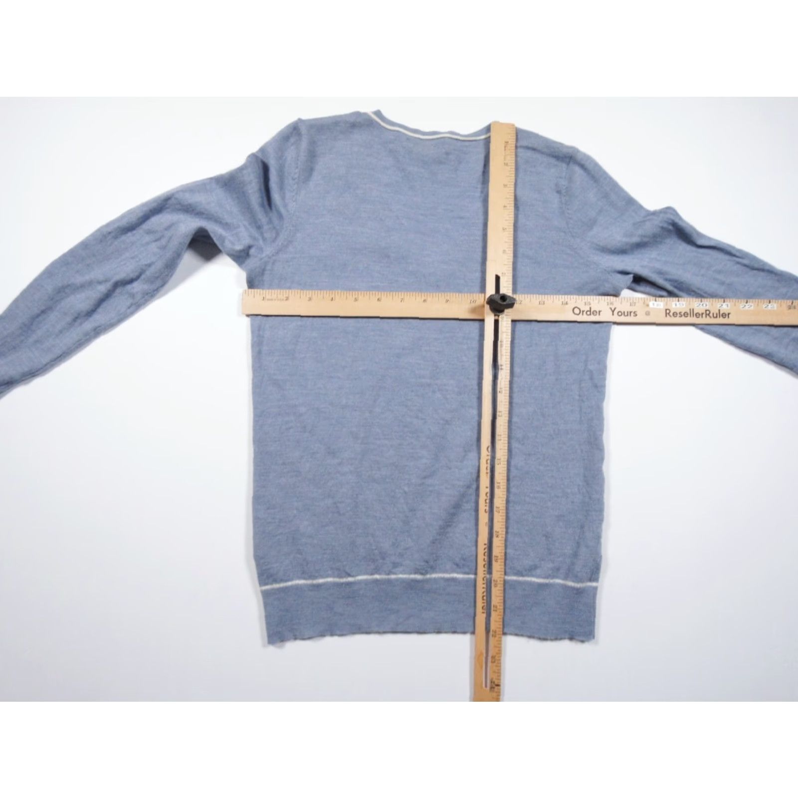 Club Monaco VINTAGE Club Monaco Men's Sweater Pullover Knit Long Sleeve V-Neck Wool Casual & Dressy Small Blue Size US S / EU 44-46 / 1 - 7 Thumbnail