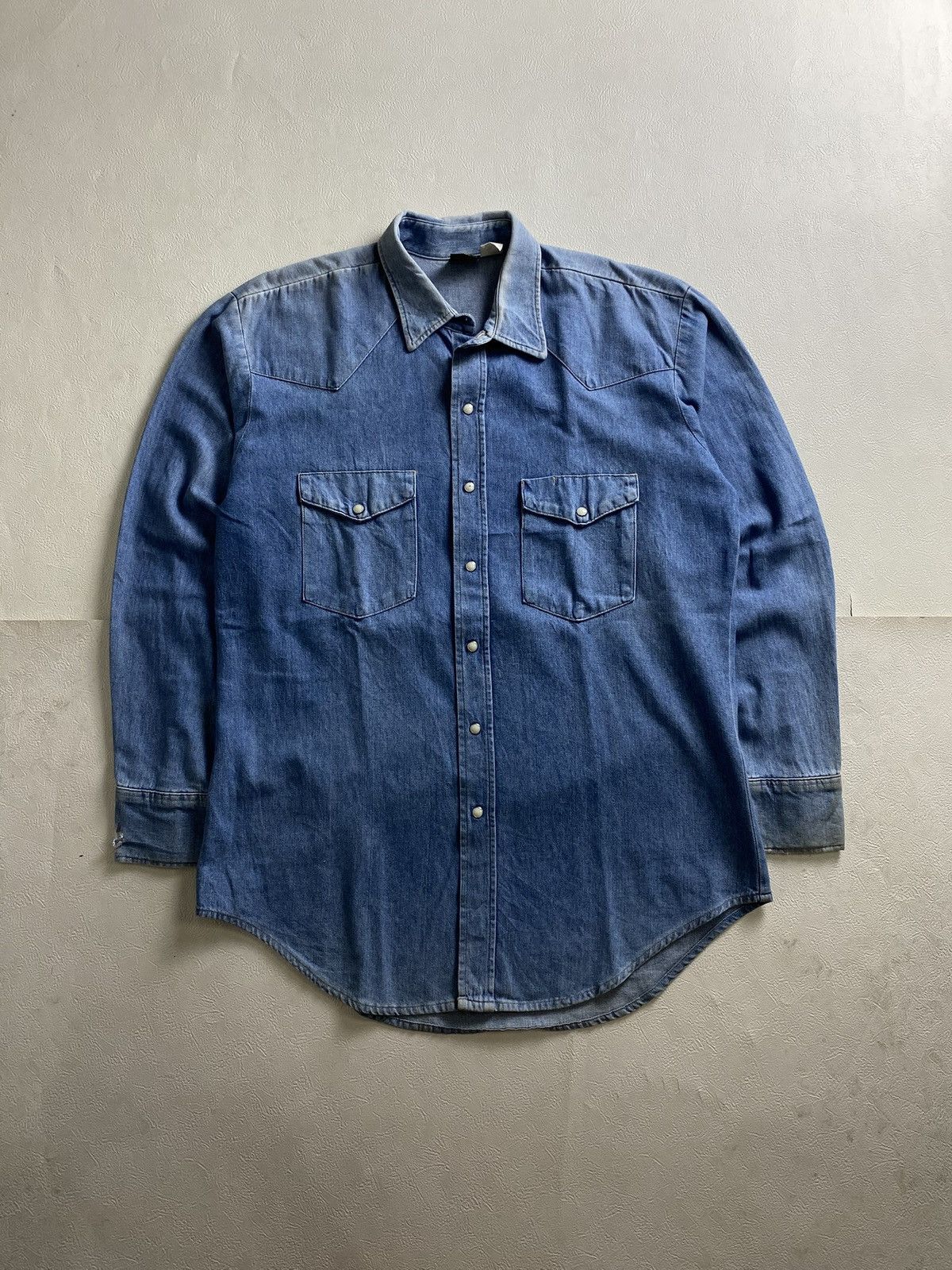 Vintage Vintage 80s Prentiss Denim Western Shirt Size US L / EU 52-54 / 3 - 1 Thumbnail