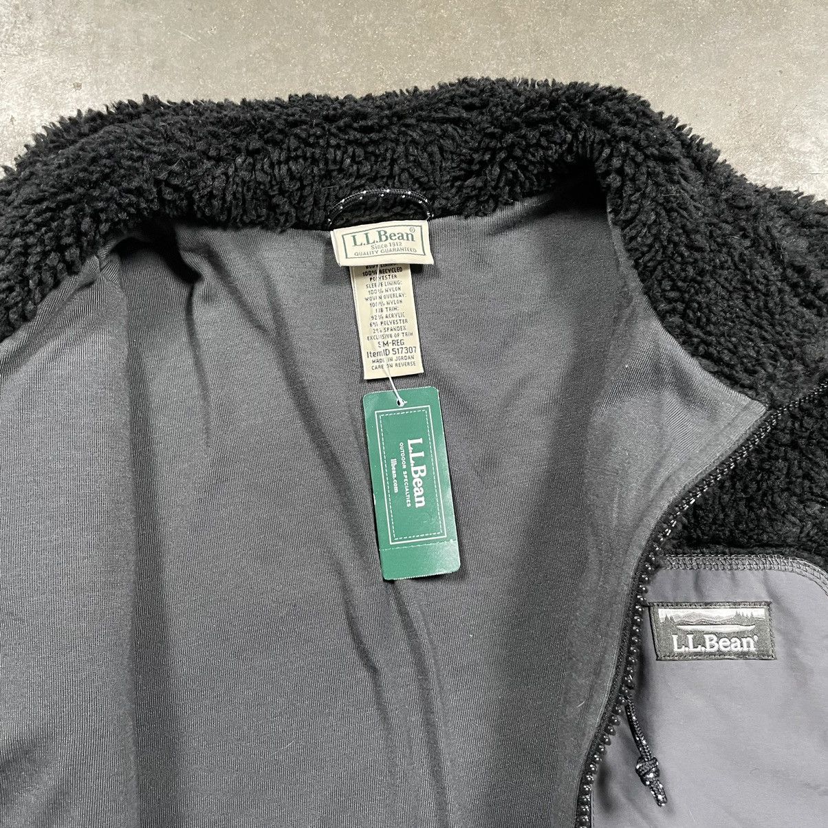 L.L. Bean × Vintage L.L. Bean Retro X Deep Pile Sherpa Fleece Jacket Black Small Size US S / EU 44-46 / 1 - 7 Thumbnail