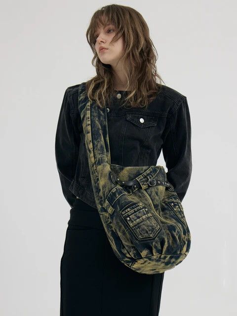 Japanese Brand Y2K Jeans Sling Crossbody Motorcycle Bag Size ONE SIZE - 3 Thumbnail