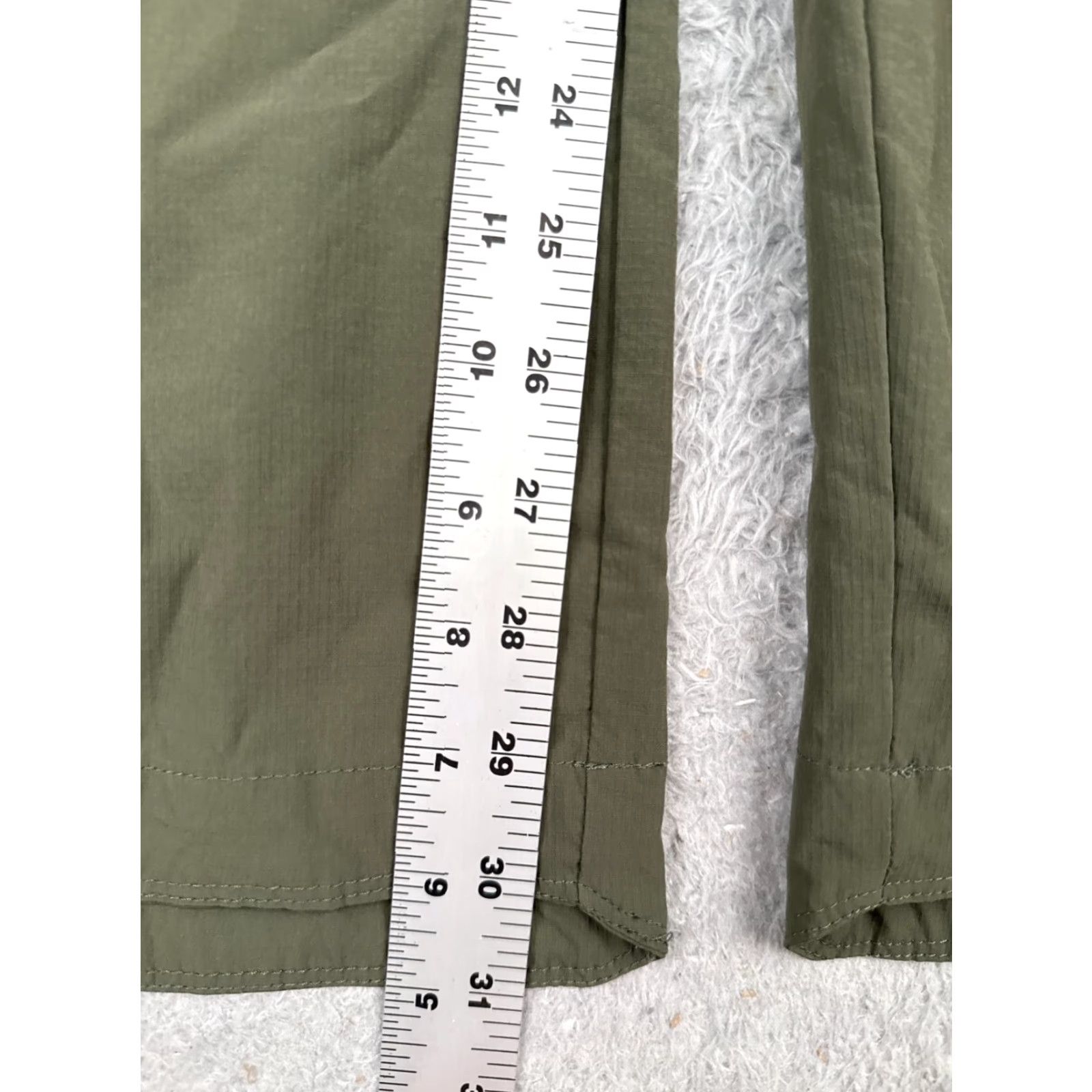 Vintage Tactical Pants Men 33 Green Straight Leg Nylon Rip Stop Cargo Pockets Hiking 33x31 Pants Size US 33 - 7 Thumbnail