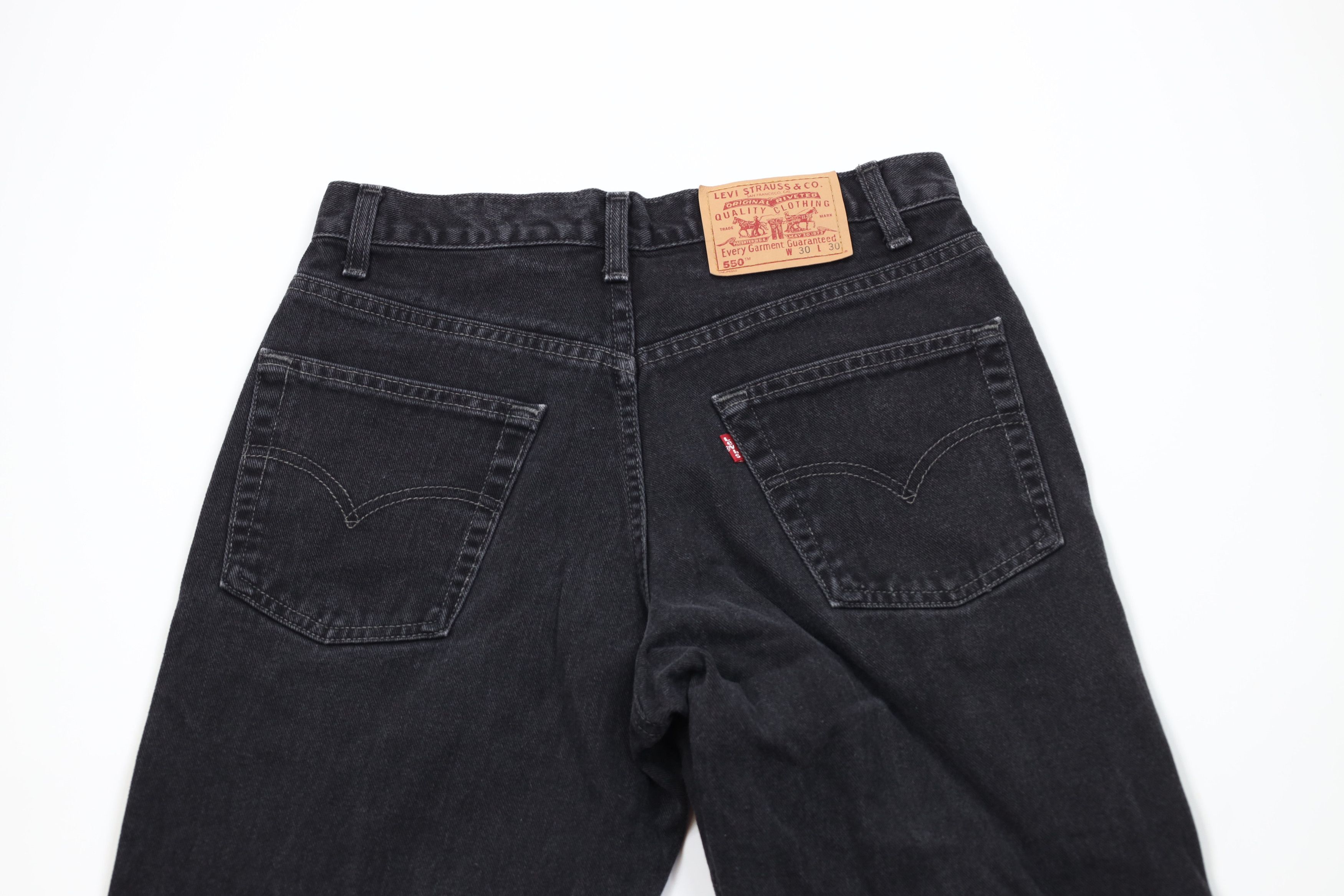 Levi's Vintage Y2K 2001 Levis 550 Fit Tapered Leg Jeans Black Size US 30 / EU 46 - 10 Thumbnail